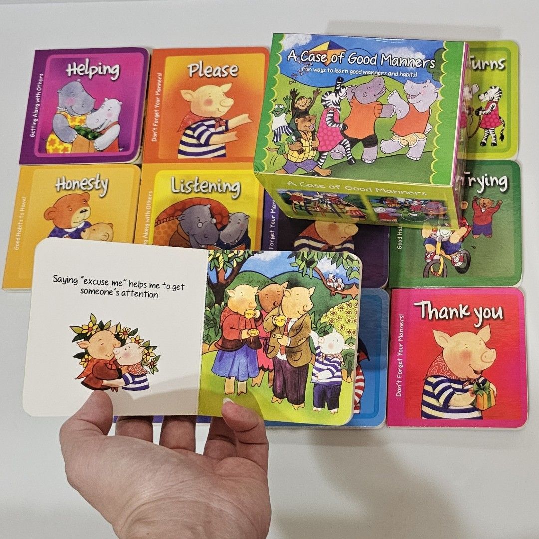 A Case of Good Manners 12 Children Board Books Good Manners Moral ...