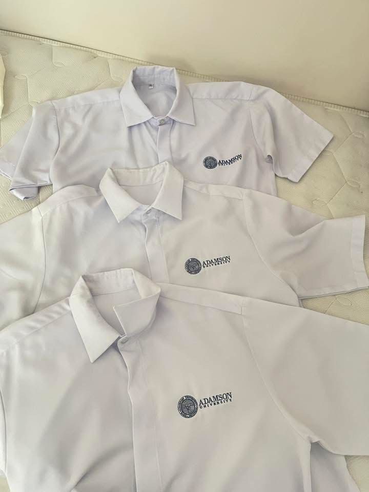 Adamson University Uniform (Category: Tshirts & Polo Shirts ) located in Quezon City. Submitted by grageda.geoff (Listing ID 1420000266, Image 2). Description: - Adamson University uniform shirts - Includes short-sleeved - Features the Adamson University logo - Color: White - Perfect for students 350 per piece 1000 take all.