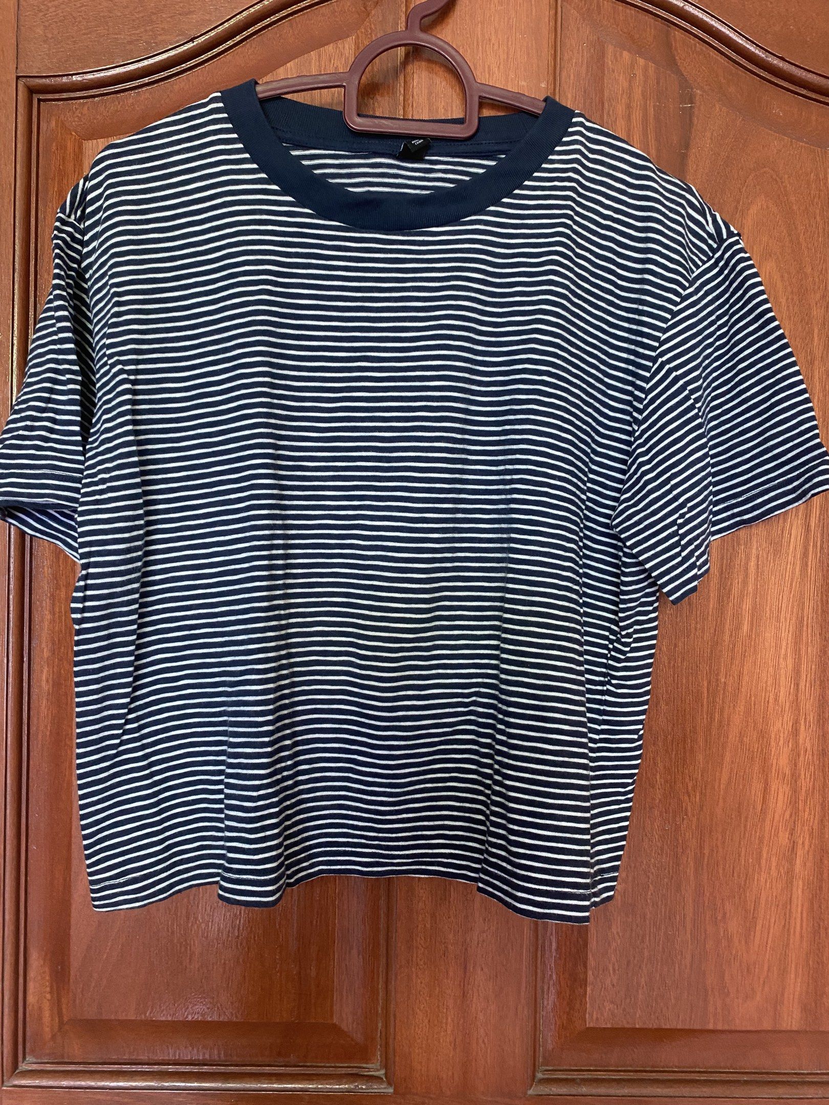 Assorted Tops (Category: Shirts) located in Singapore. Submitted by random_stuff15 (Listing ID 1420008756, Image 1). Description: - Assorted tops, size M. - Includes: - Striped Uniqlo tee - Black and grey top (Shein) - Grey sweater All three for $10 Extra charges for delivery.