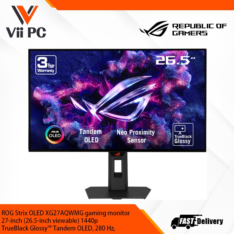 ASUS ROG Strix OLED XG27AQWMG 1440p 280Hz Gaming Monitor, Computers ...