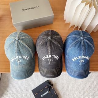 BALENCIAGA Denim Baseball Unisex Cap size L(59cm) ?Authentic USED Like New!!! 33294392_63973835_1000.jpg main image 4