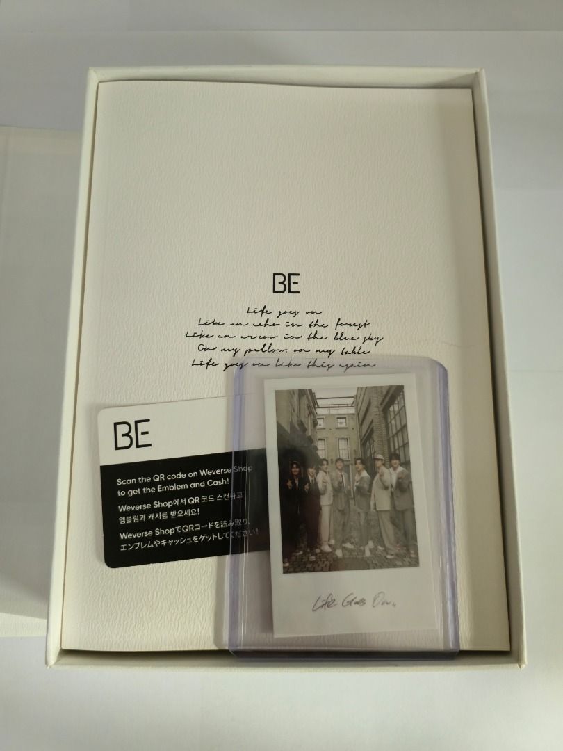 BTS BE Deluxe Edition Album (Category: CDs & DVDs) located in Manila. Submitted by nncollective (Listing ID 1420113450, Image 2). Description: - Original, Package (No stain) - Includes CD, Polaroid Photocard, Photo book, Making Book, Lyric Poster, Photo Frame, 7 Postcards (Includes a freebie postcard. See the small blue photocard), Folded poster - DOES NOT include individual member photocards - Fixed Price - RFS: Decluttering - MOP: GCash or BDO 