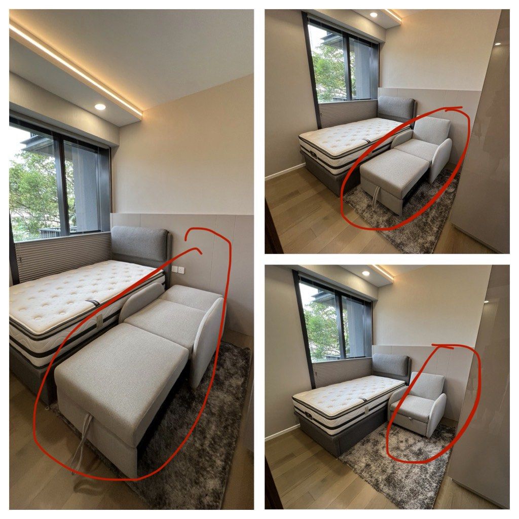 Convertible Sofa Bed - Grey