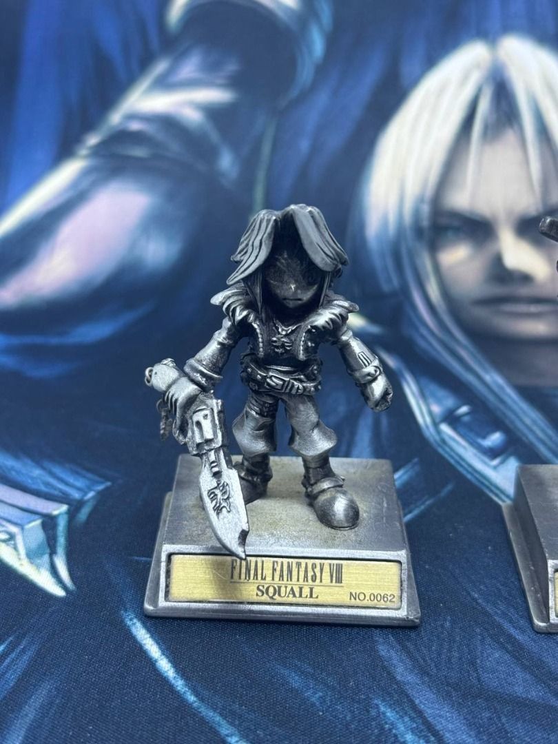 Final Fantasy VII Chrome Figure - Squall (Category: Figurines & Statues) located in Manila. Submitted by newgametechph (Listing ID 1420094123, Image 2). Description: - Collectible Final Fantasy VIII Chrome figure - Featuring Squall - Each figurine mounted on a numbered base - Perfect for Final Fantasy fans Php 3500 each Payment 1st via Gcash or BPI then Lalamove/LBC Meet ups at Robinsons Manila during Weekends Imus area during Weekdays.