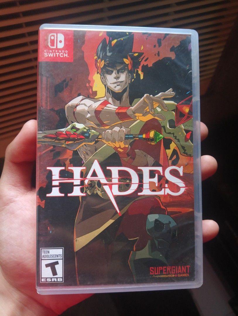 Hades - Nintendo Switch Game (Category: Nintendo) located in Magsingal. Submitted by mjviloria (Listing ID 1420011479, Image 1). Description: - Hades for Nintendo Switch - Rogue-like dungeon crawler - Includes game cartridge and case - Rated T for Teen - Published by Supergiant Games.
