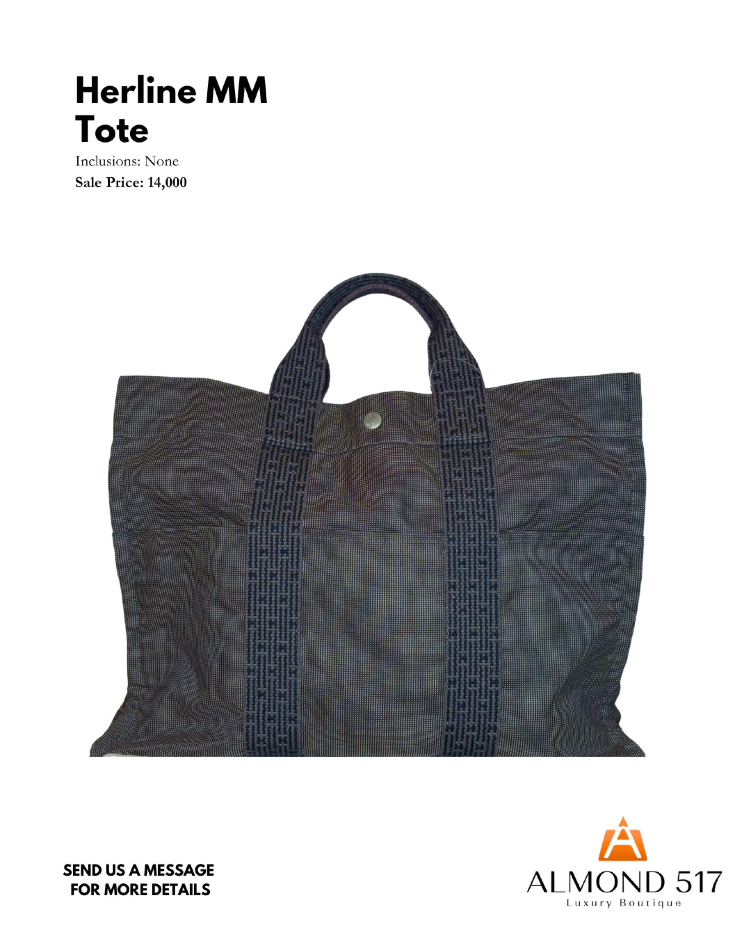 Hermes Herline MM Tote Bag (Category: Luxury Bags & Wallets) located in Taguig. Submitted by reimac_almond517 (Listing ID 1420072725, Image 1). Description: - Authentic Herline MM Tote Bag - Spacious interior - Sturdy handles - Unique design - Button closure - Perfect for everyday use - Sale Price: 14,000.