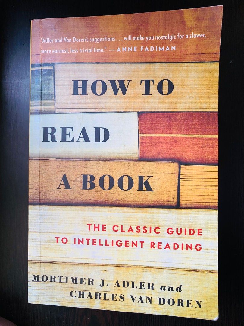 How to Read a Book, Mortimer Adler & Charles Van Doren, Hobbies & Toys ...