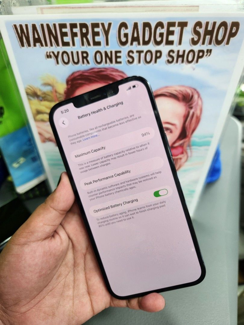 iPhone 12 Promax 128gb (Category: iPhone 12 Series) located in San Juan City. Submitted by wainefreygadgetshop (Listing ID 1420144533, Image 3). Description: iPhone 12Promax 128gb (SMART-LOCKED) ALL GOODS AT WORKING NO HIDDEN ISSUE MAY FACE I.D , MAY TRUETONE READY TO USE UNLI RESET 97%SMOOTH NOTE* *HINDI MAKINIS NORMAL NA PO SA 2NDHAND ,LAGYAN MULANG NANG CASE PANALO NA YAN LANG HONEST ISSUE KAYA MURA! THE REST WALA NA TEST TO SAWA BAGO BAYARAN 