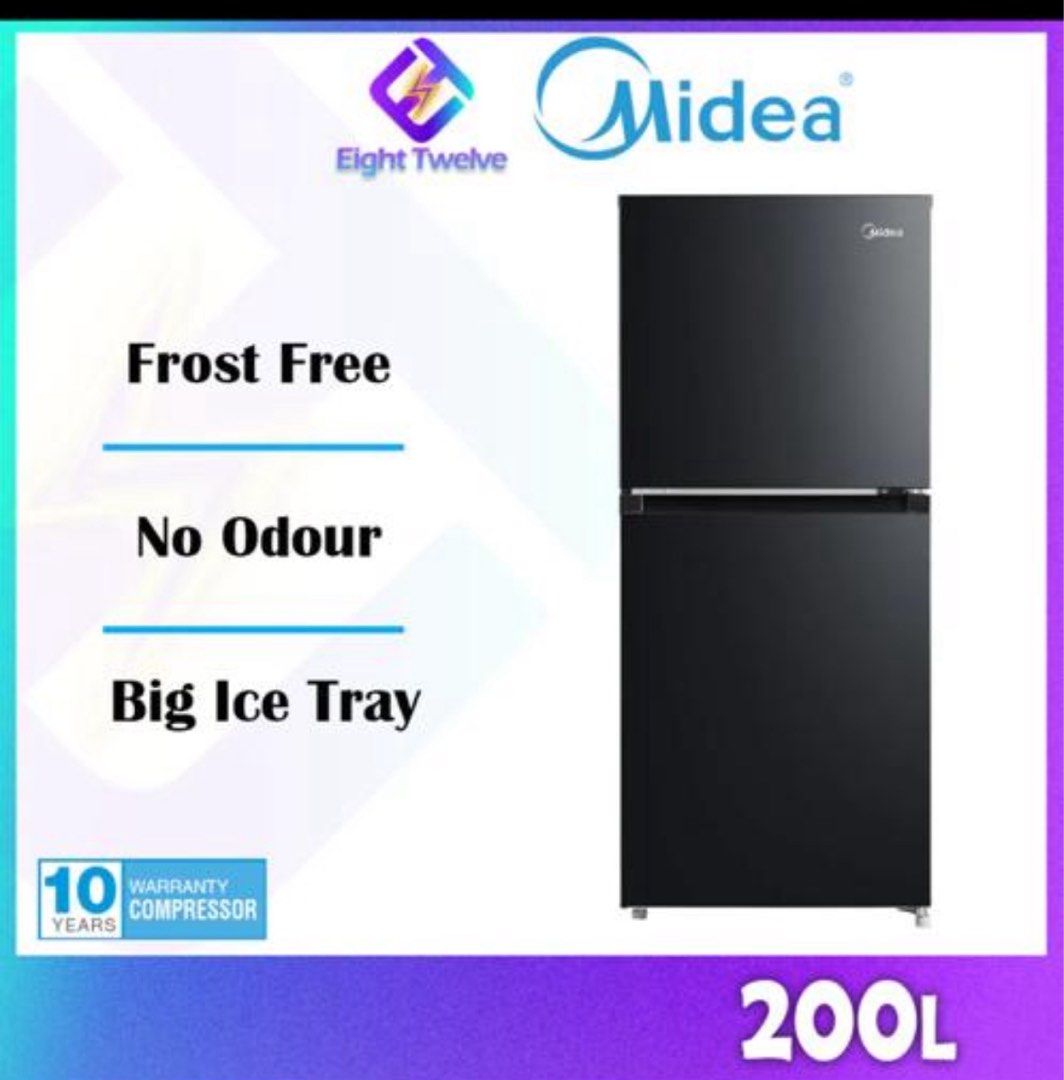 Midea Double Door Refrigerator, TV & Home Appliances, Kitchen ...