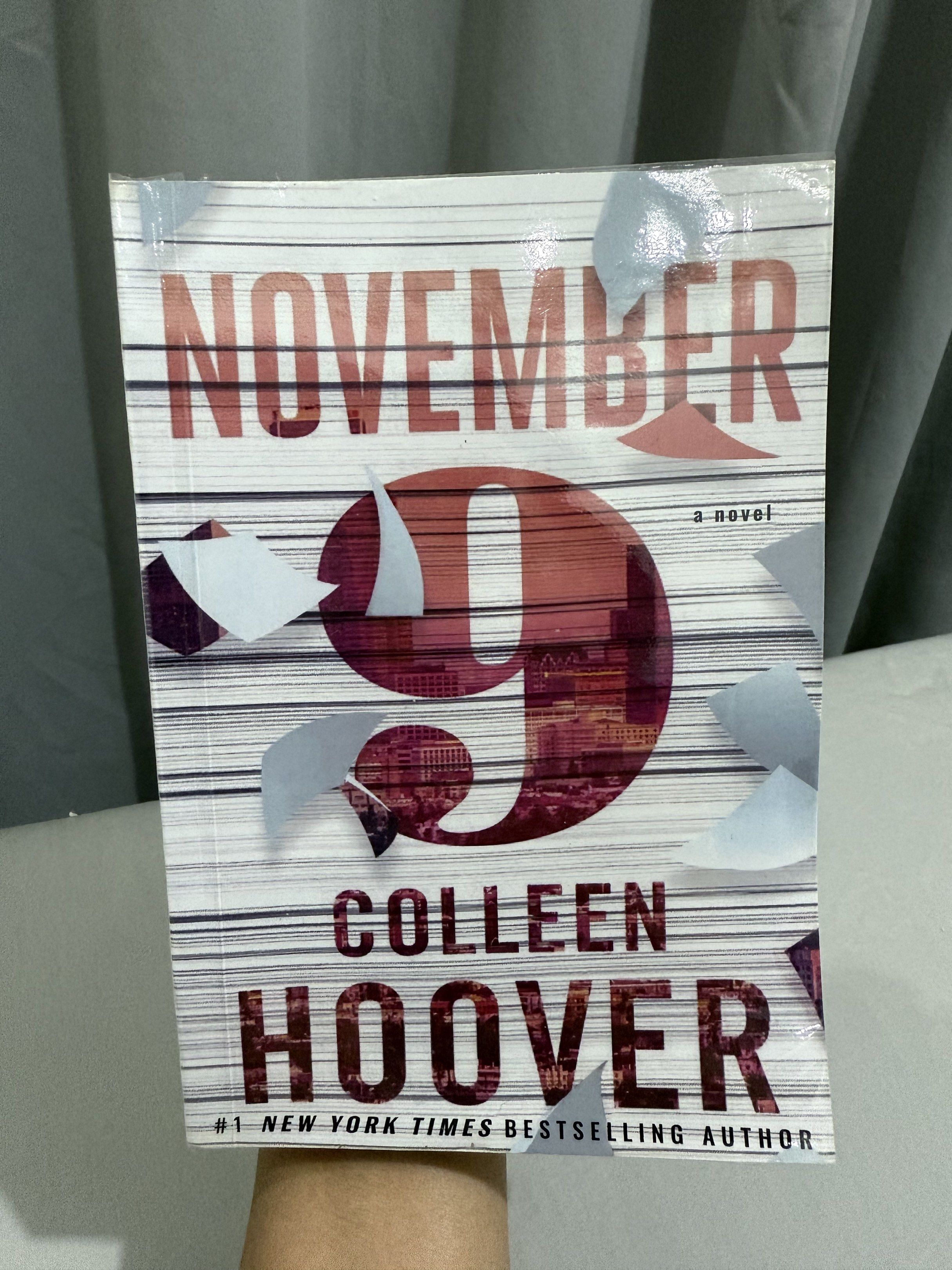November 9 by Colleen Hoover (Category: Storybooks) located in Mansalay. Submitted by declutterandco (Listing ID 1420109499, Image 1). Description: - "November 9" by Colleen Hoover - #1 New York Times Bestseller - Features the title and author's name on the cover.