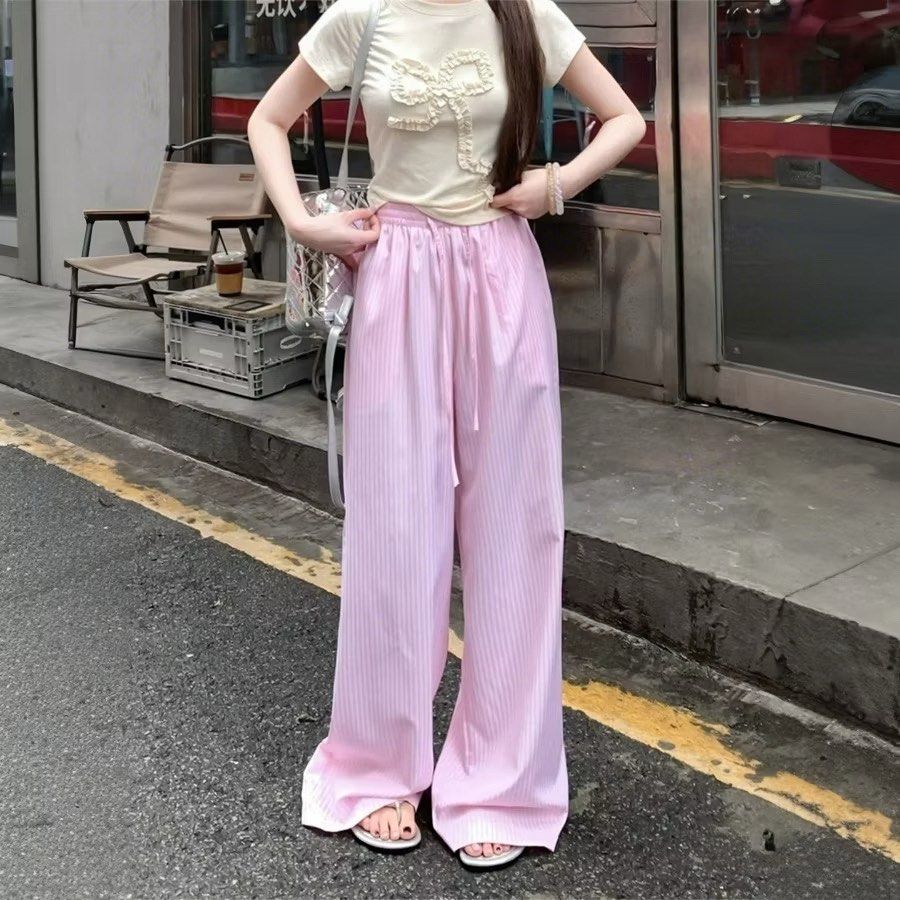Pink Striped Wide Leg Pants (Category: Other Bottoms) located in Guagua. Submitted by prefted (Listing ID 1420133553, Image 1). Description: - once worn.