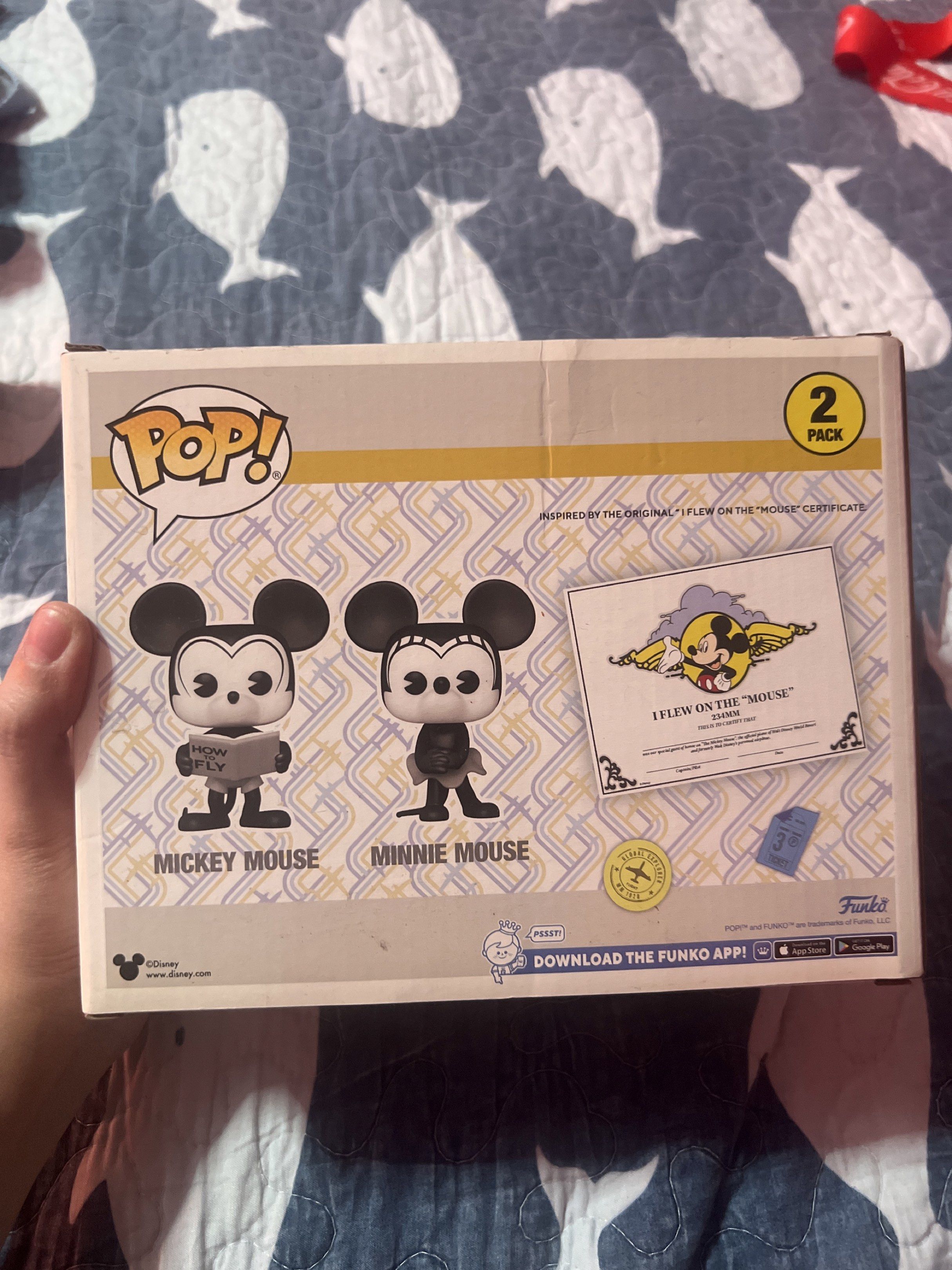 Pop! Funko Pop Mickey Mouse and Minnie Mouse 2 pack (Category: Designer & Blind Box Toys) located in Manila. Submitted by timeusv86640 (Listing ID 1420155136, Image 2). Description: MIB condition never opened, box will be cleaned but may still have some slight dust, that’s the only “issue”..