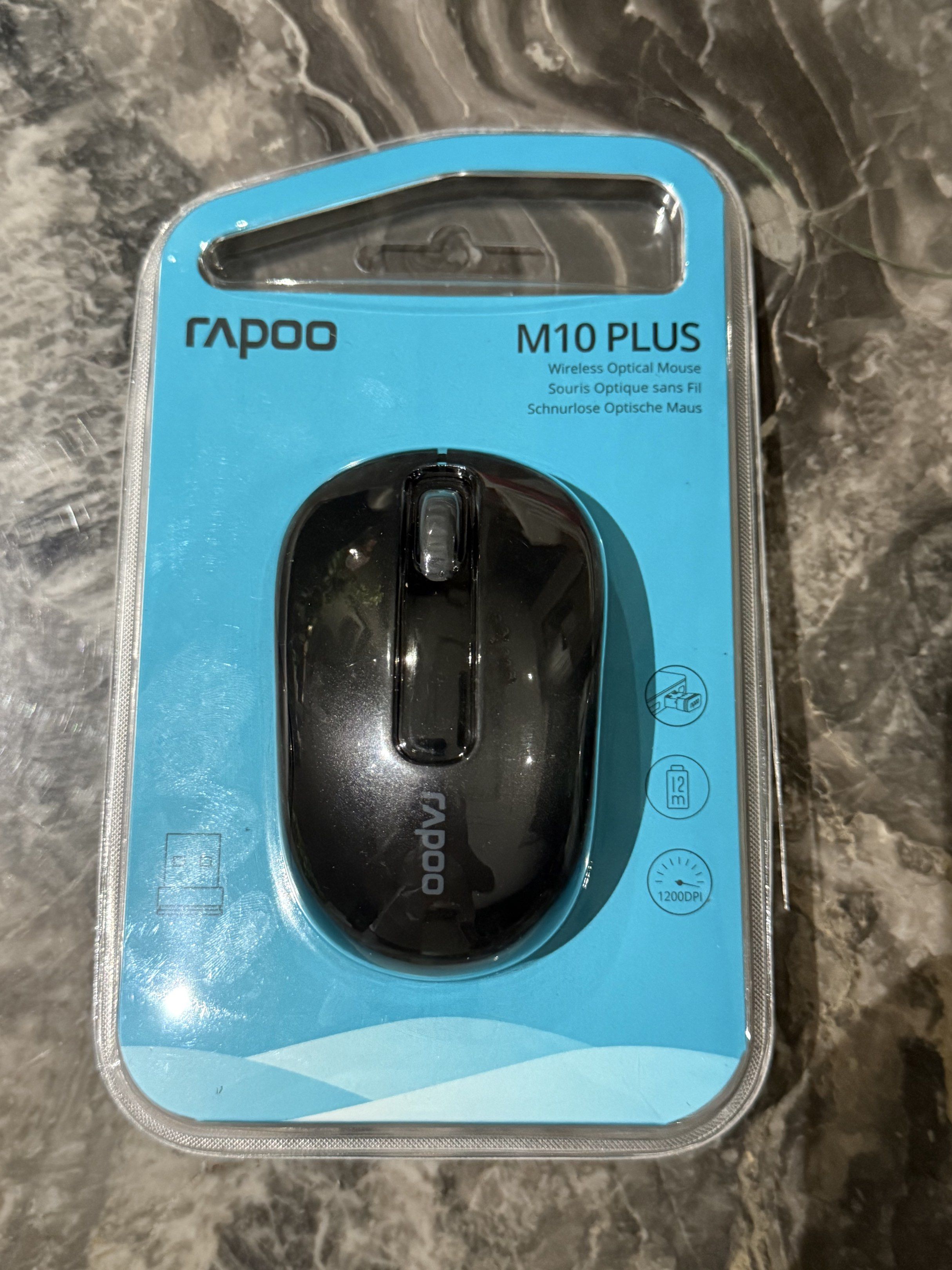 Rapoo M10 Plus Wireless Mouse (Category: Mouse & Mousepads) located in Manila. Submitted by rain_manoy (Listing ID 1420129563, Image 2). Description: Guaranteed authentic Spare mouse, 2 pcs. left Selling 50% cheaper than srp RFS: decluttering MOP: gcash, BDO - Rapoo M10 Plus Wireless Optical Mouse - 1200 DPI Tracking Engine - Up to 12-Month Battery Life - Includes Nano Receiver (Plug and Play) - 2.4 GHz Wireless Connection - Compatible with Windo