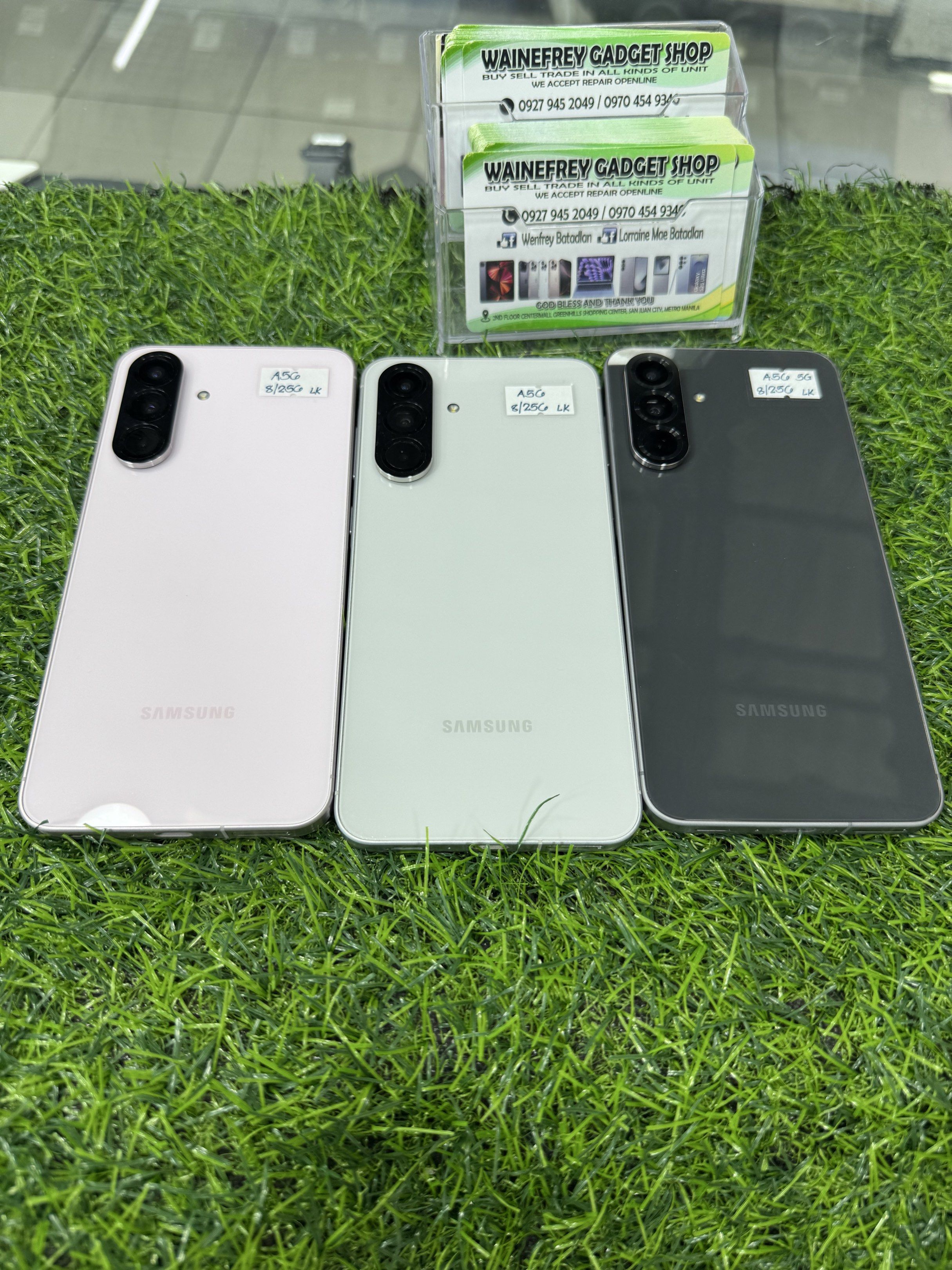 SAMSUNG A56 5G (Category: Samsung) located in San Juan City. Submitted by wainefreygadgetshop (Listing ID 1420137244, Image 1). Description: Samsung A56 5G 8/256 ALL GOOD AT WORKING NTC APPROVED GAMING PHONE NO REPAIR HISTORY NO HIDDEN ISSUE (ILALAGAY SA NOTES KUNG MERON MAN PARA AWARE KA) NO ISSUE GAWAN MO NALANG 😊 PEDENG PEDE SA MASILAN , BAWAL SA PALA DESISYON! TEST TO SAWA BAGO BAYARAN For fast transaction call/text 09279452049,09704549340 *