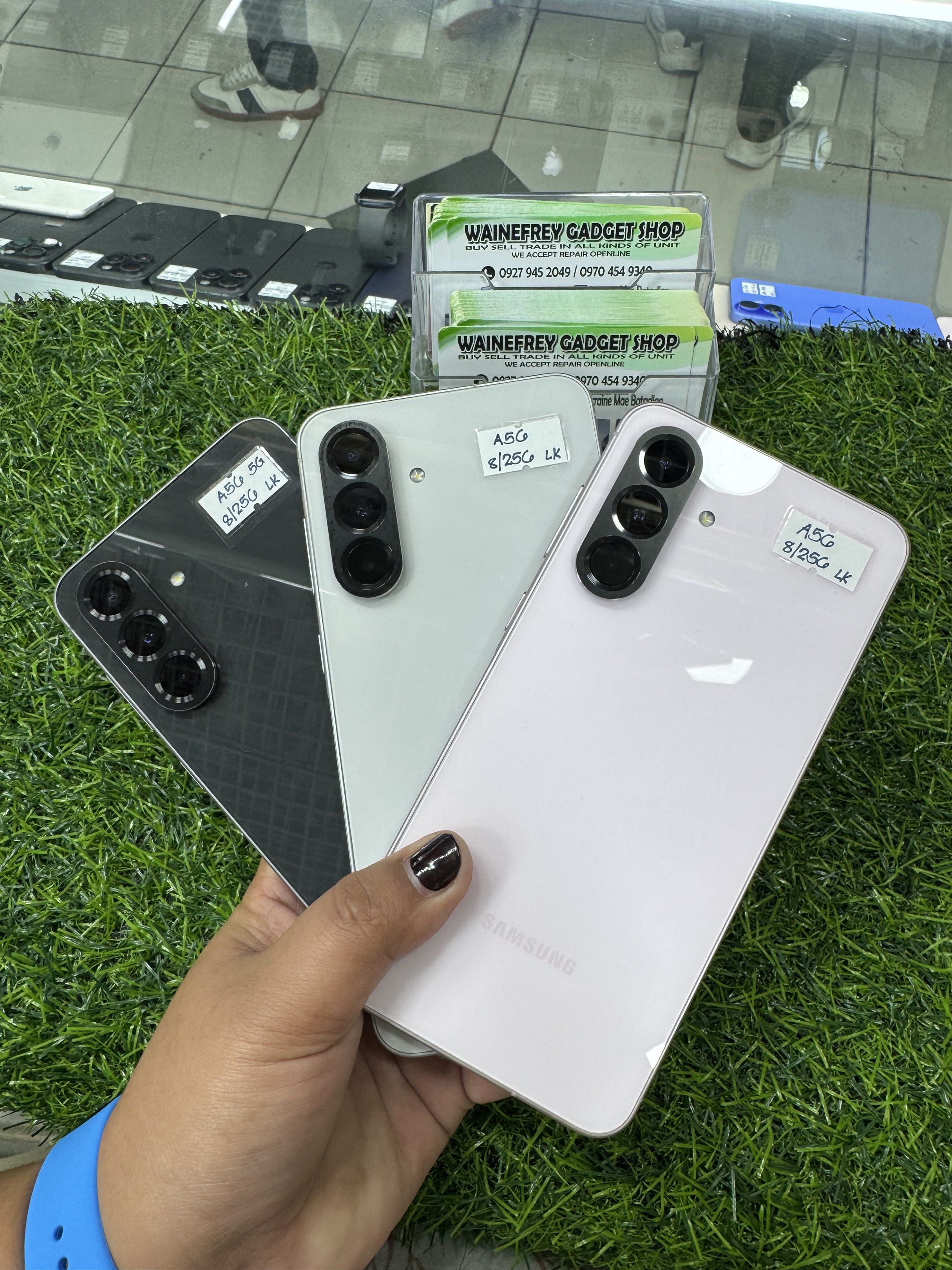 SAMSUNG A56 5G (Category: Samsung) located in San Juan City. Submitted by wainefreygadgetshop (Listing ID 1420137244, Image 3). Description: Samsung A56 5G 8/256 ALL GOOD AT WORKING NTC APPROVED GAMING PHONE NO REPAIR HISTORY NO HIDDEN ISSUE (ILALAGAY SA NOTES KUNG MERON MAN PARA AWARE KA) NO ISSUE GAWAN MO NALANG 😊 PEDENG PEDE SA MASILAN , BAWAL SA PALA DESISYON! TEST TO SAWA BAGO BAYARAN For fast transaction call/text 09279452049,09704549340 *