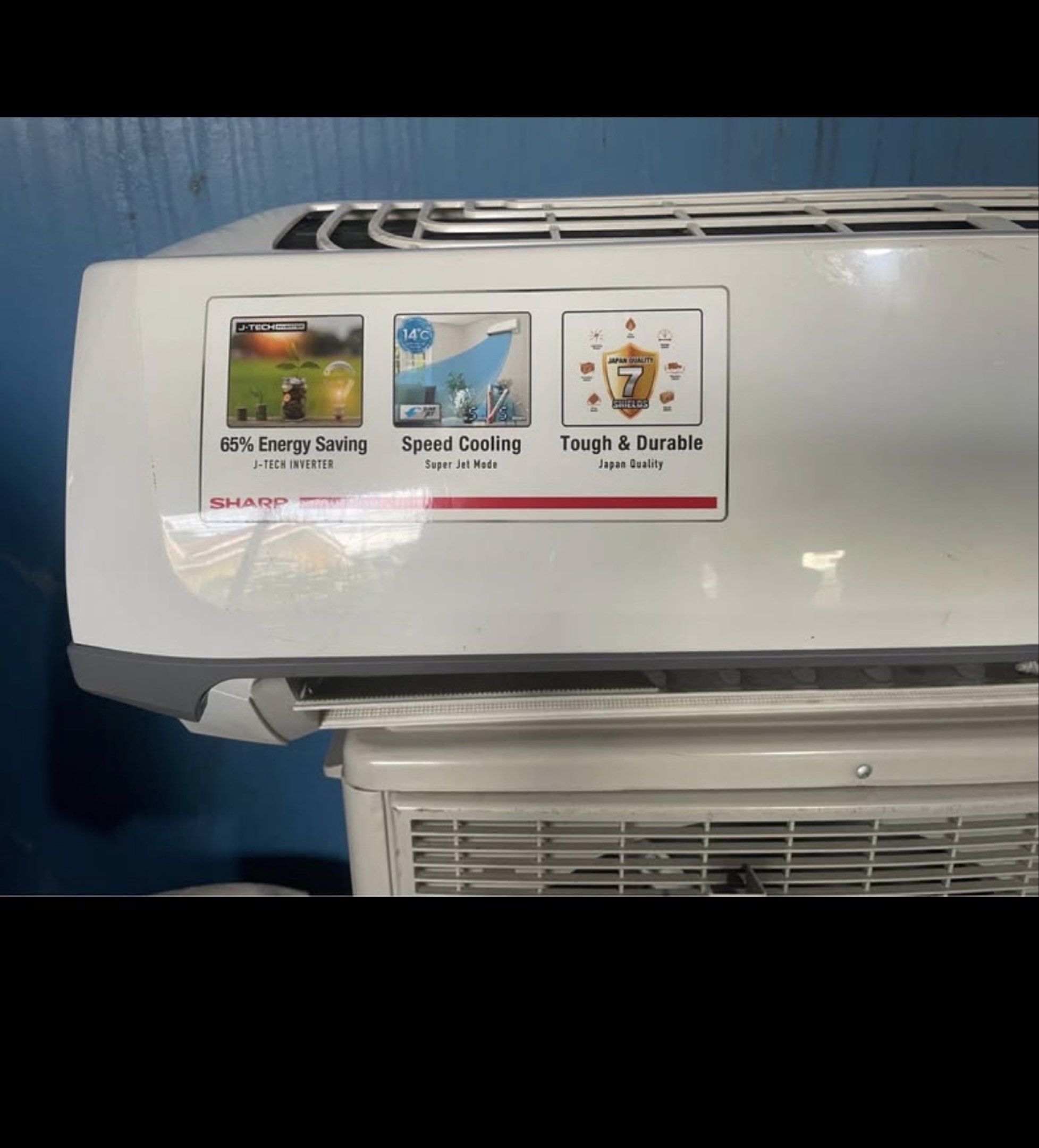 Sharp J-tech Inverter Split Type 2.5 HP (Category: Air Conditioning and Heating) located in Bacoor. Submitted by dorothy99sev (Listing ID 1420095480, Image 3). Description: Split type Aircon Brand:Sharp J-tech Inverter Split Type 2.5 HP Original purchase price: 70k Selling price: 40k (4months lang ginamit, ginamit po namin sa restaurant) very negotiable po sa sure buyer. No ISSUE. All goods. LOCATION: Cavite Pwede po viewing para macheck ang item
