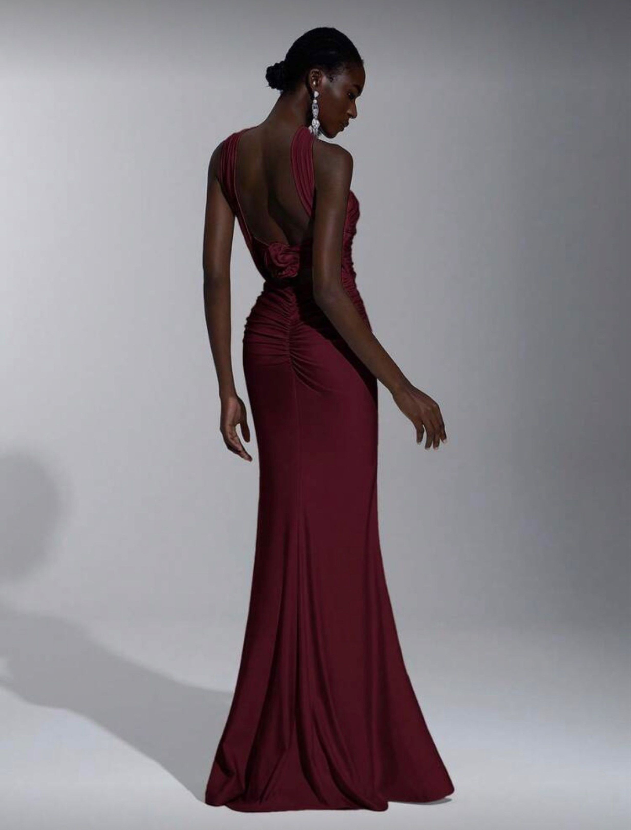 SHEIN burgundy bridesmaids dress (bundle) (Category: Evening dresses & gowns) located in Cabuyao City. Submitted by gegeeeee_ (Listing ID 1420132290, Image 2). Description: 2 pcs burgundy dress 1 brand new 1 used once for wedding bought it for 750 each 2pcs for 750 bundle!! pm for actual picture! 😍.