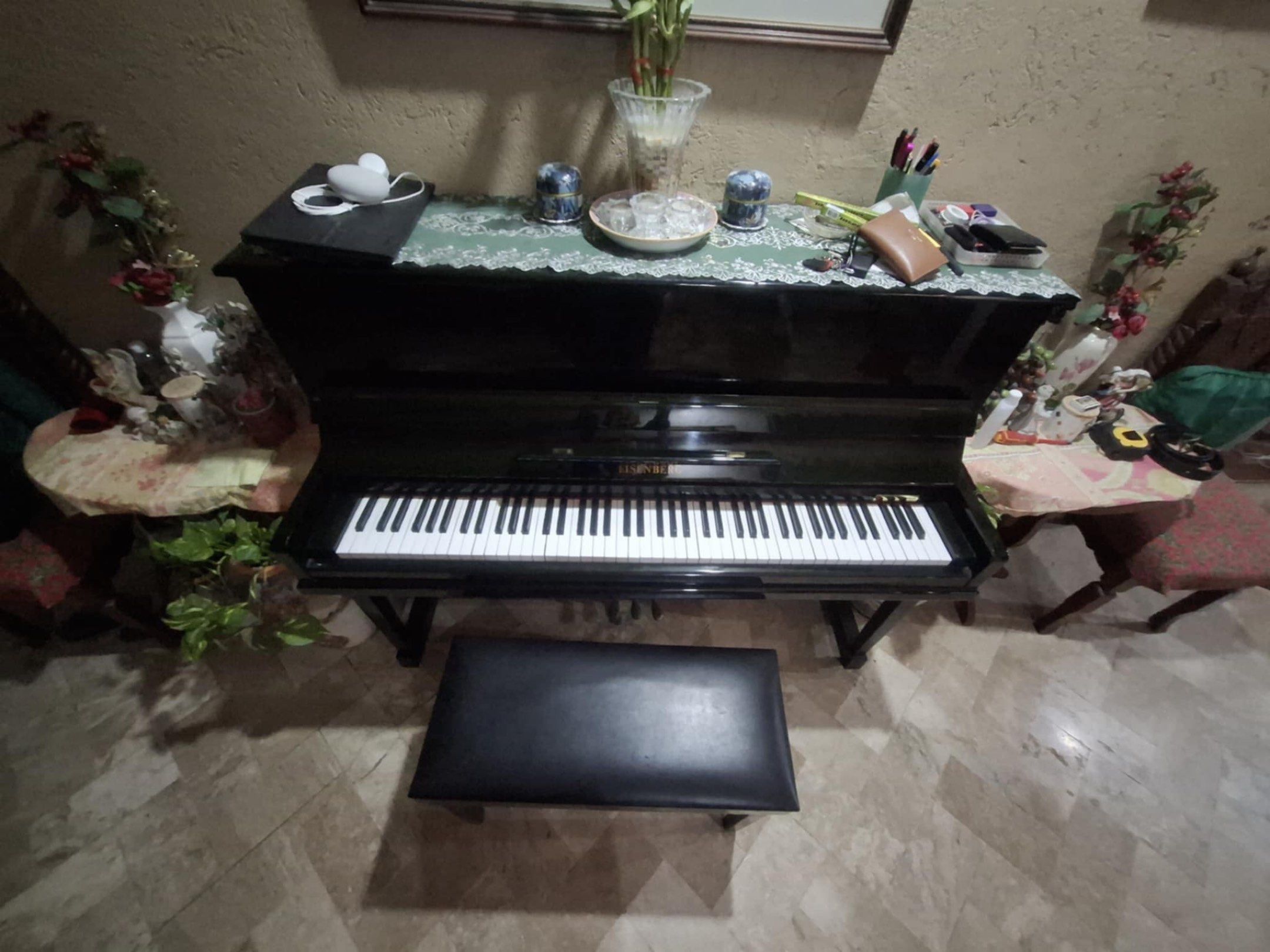 Upright Piano with Bench (Category: Musical Instruments) located in Paranaque City. Submitted by mikaelapoyaoan (Listing ID 1420001559, Image 3). Description: Price slightly negotiable. RFS: moving houses/down-sizing.