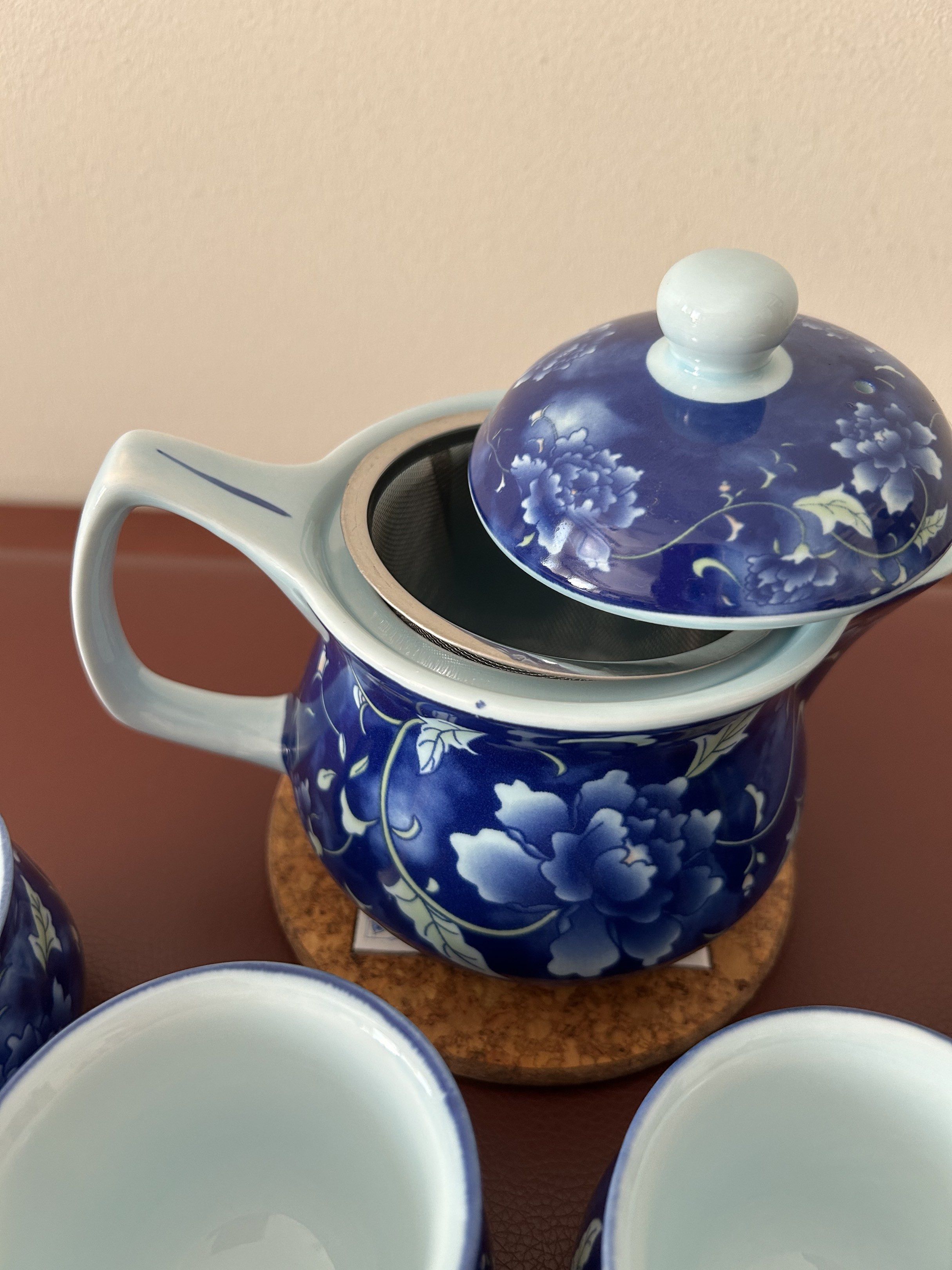Vintage Japanese Blue Floral Tea Set446637119406100484