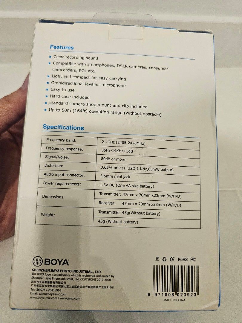 BOYA BY-WM4 Mark II Wireless Microphone65561360084355111