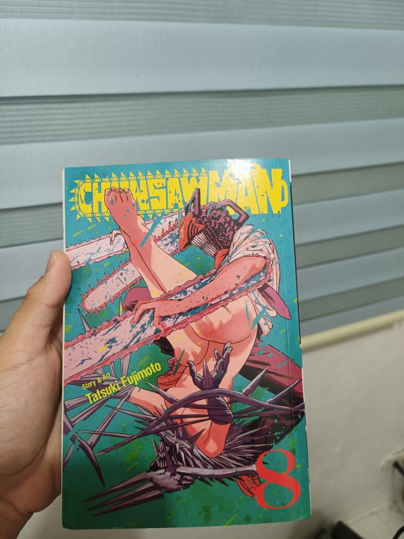 Chainsaw Man Volume 8 (Category: Comics & Manga) located in Dasmarinas. Submitted by onlyizzylol (Listing ID 1420288515, Image 1). Description: chainsaw man volume 8 manga ! - used for display for awhile - minor yellowing - from national bookstore dm for more details mop - gcash meetup- sm dasma loc - dasma cavite manga chainsaw man csm.