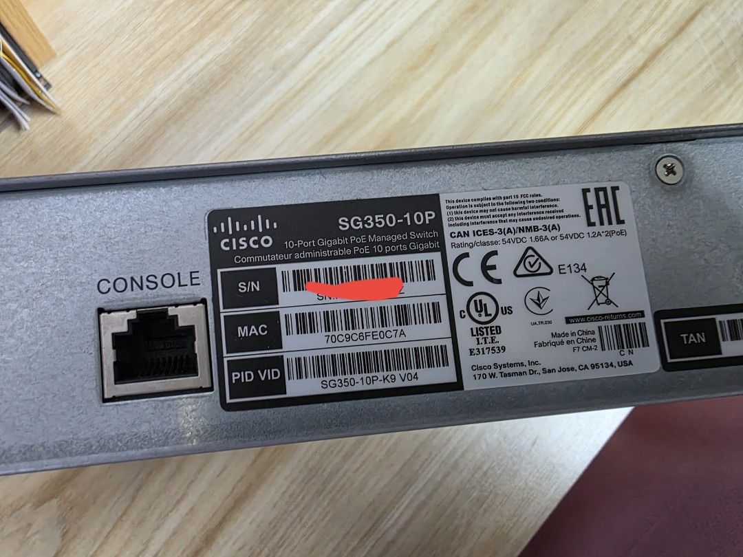 CISCO SG-350-10P449701301191321602