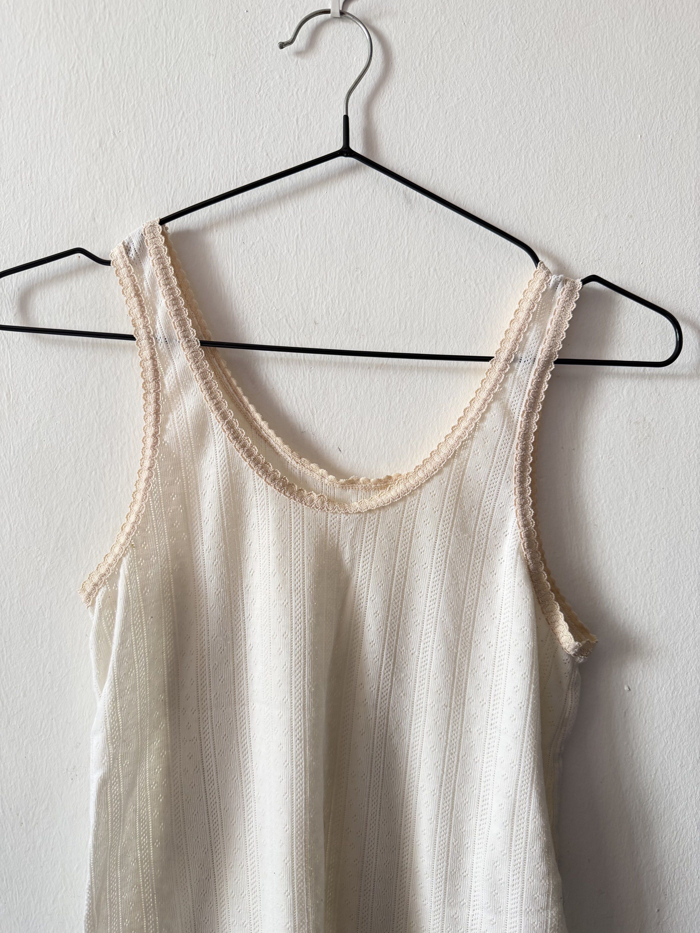 Dainty Cream Ribbed Tank Top (Category: Sleeveless) located in Lipa City. Submitted by xynami (Listing ID 1420295663, Image 2). Description: zoom for the details! .
