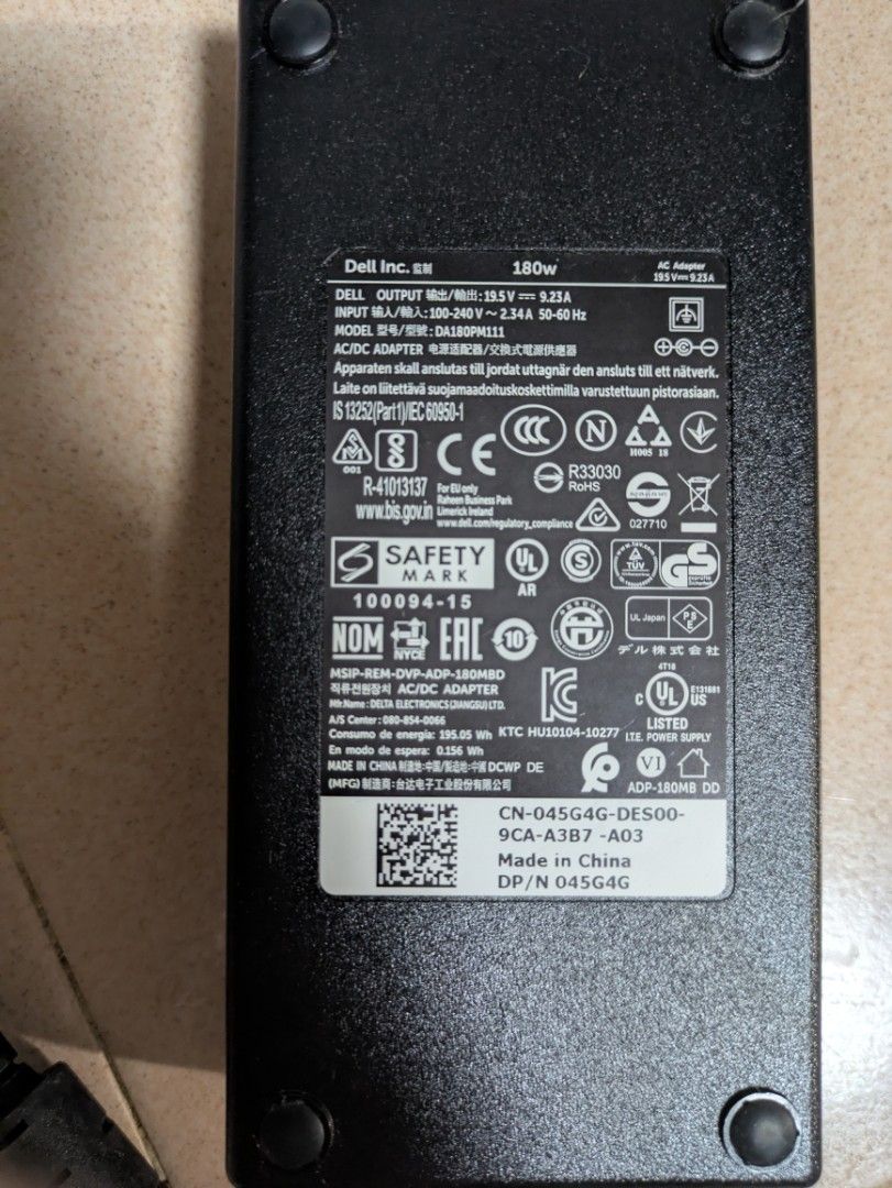 Dell 180w Charger406030914515773440