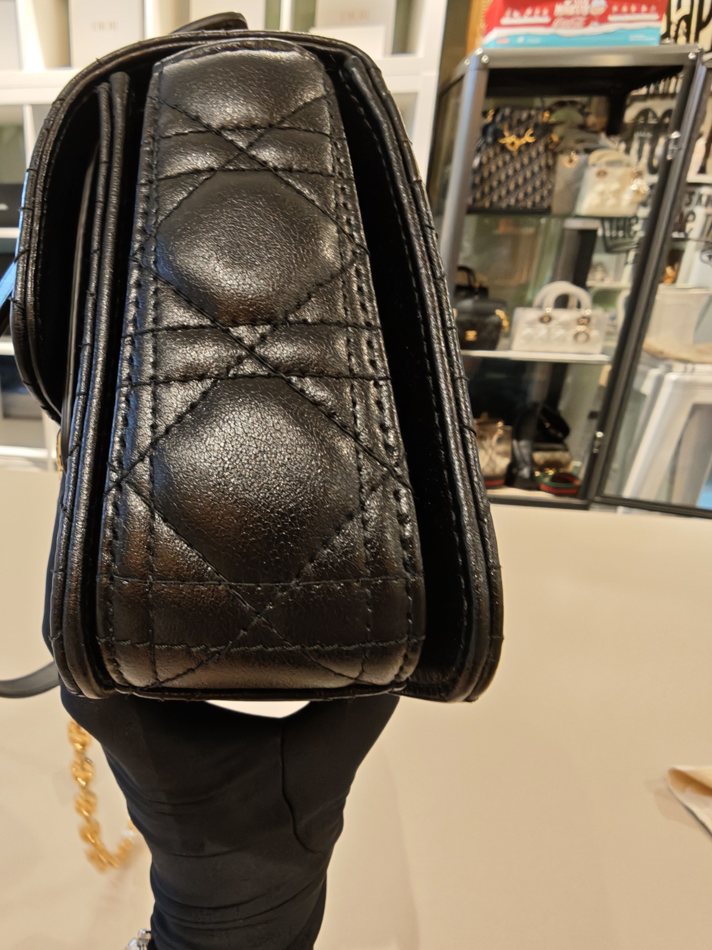 Dior Jolie Top handle (Category: Luxury Bags & Wallets) located in Pasay City. Submitted by abby_989 (Listing ID 1420307827, Image 3). Description: Small Dior Jolie Top Handle Bag Black Cannage Calfskin Inclusions: Box, Dust bag, paper bag and store receipt Condition: Rank SA 9.5/10 almost new Price : 225,000 Accepts layaway up to 6 months with monthly equal payments Credit card also accepted for in-store purchases. .