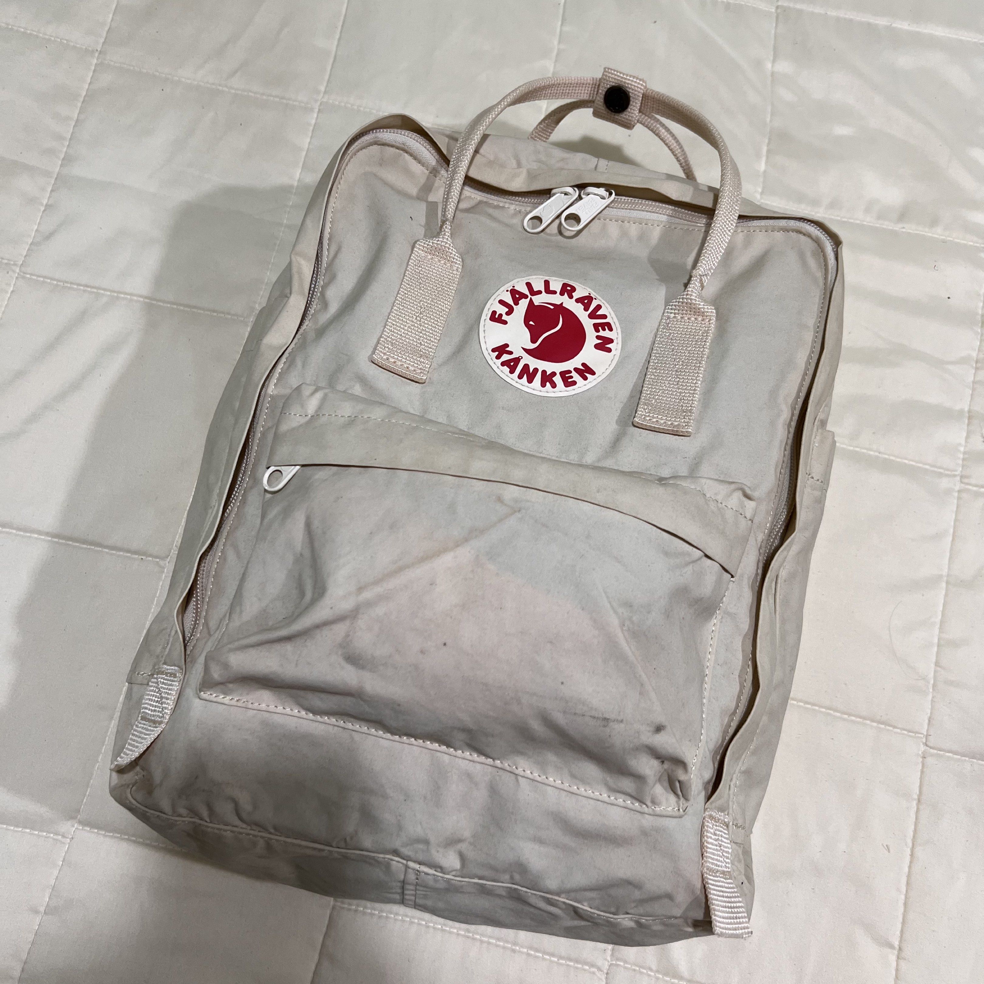 fjallraven kanken classic backpack light oak brown series (Category: Backpacks) located in Roxas City. Submitted by plumpop_ (Listing ID 1420260443, Image 3). Description: - authentic - includes top handle and adjustable straps - well-used (shows visible signs of wearneeds cleaning) dm me for more pics!.