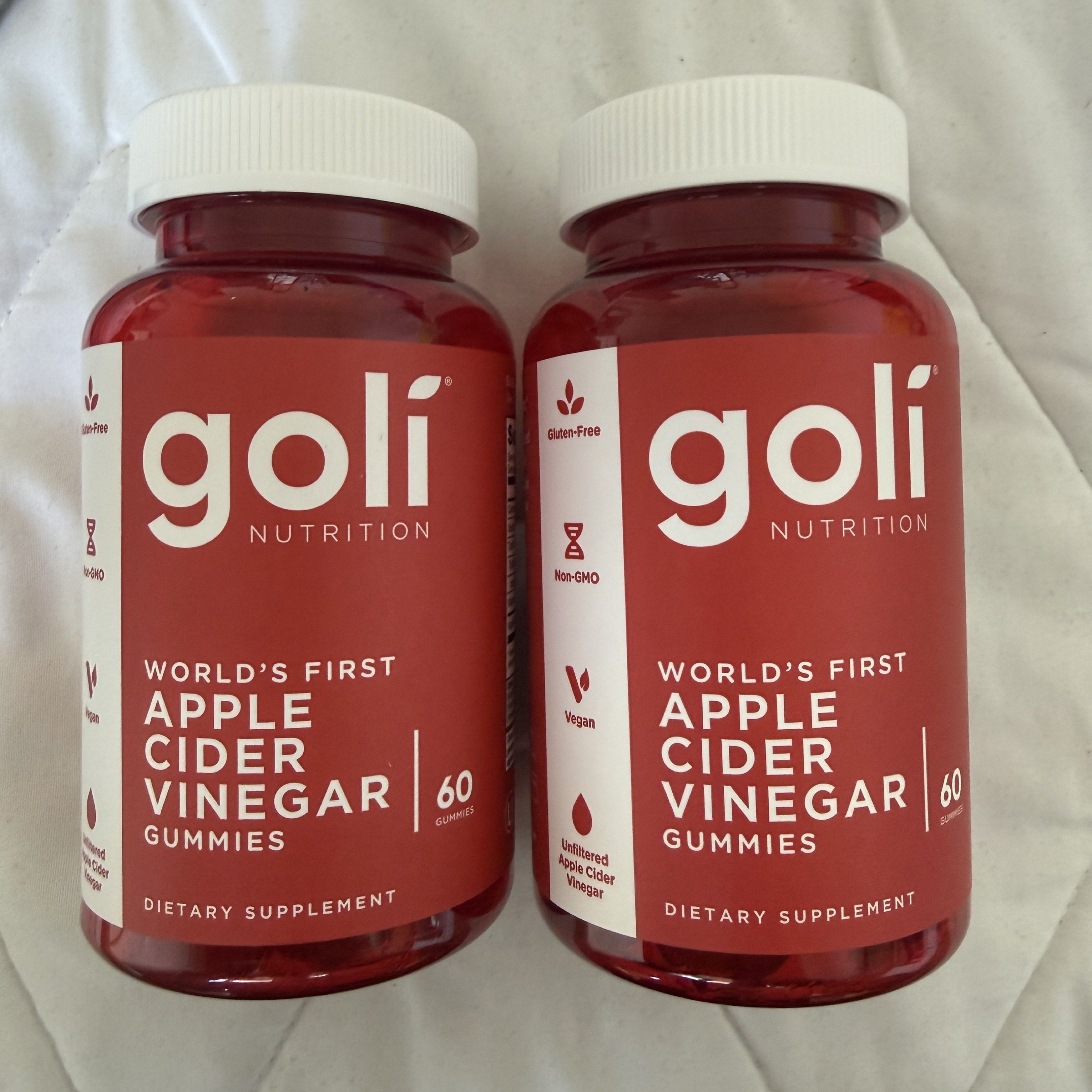 Goli Apple Cider Vinegar Gummies 60s (2) (Category: Health Food, Drinks & Tonics) located in Pasig City. Submitted by wehavegreatdeals (Listing ID 1420245764, Image 2). Description: Goli Apple Cider Vinegar Gummies 60s Expiry Jun 2027 800 each Get both 1500 SRP at Watsons 990 each.