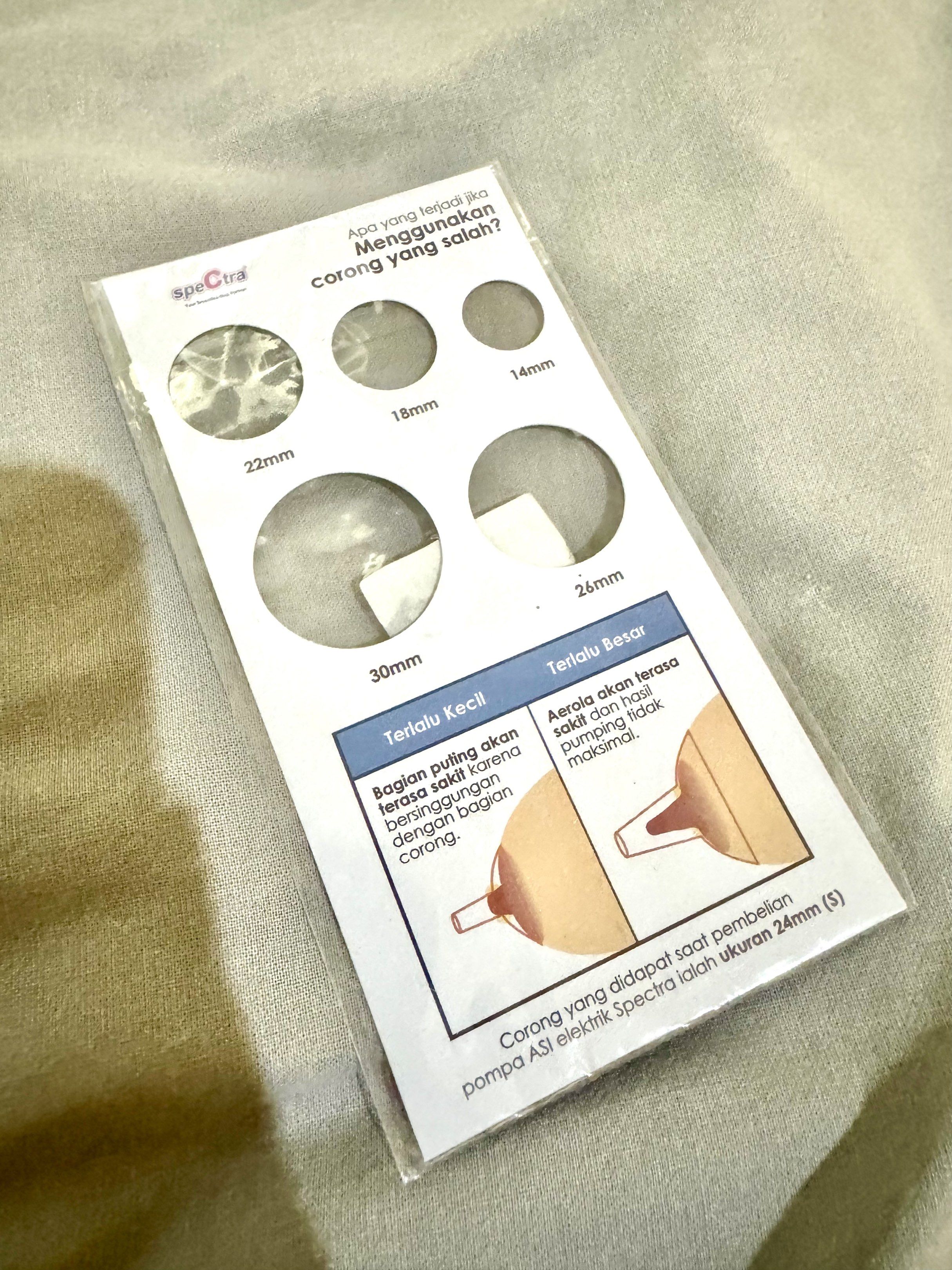 Insert Flange & Valve Pompa Asi Spectra + Penggaris Ukur Spectra, Bayi ...