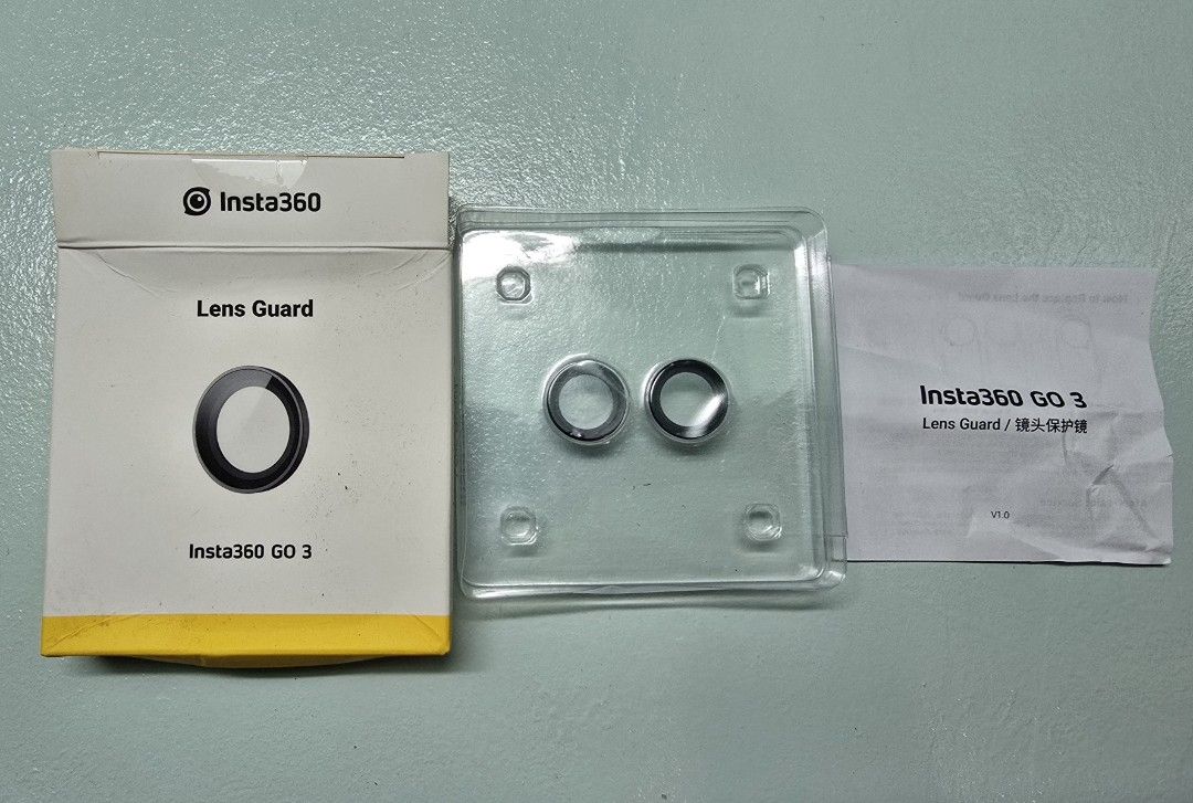 Insta360 GO 3 Lens Guard (Category: Cameras) located in Quezon City. Submitted by NewChallengerThrift (Listing ID 1420350606, Image 1). Description: - Brand new Insta360 GO 3 Lens Guard. - Package includes two lens guards and nstruction sheet. - Protects your camera lens. - Unused condition Purchased for P410. RFS: Bought the wrong size. Doesn't fit my Insta 360 GO 3S. Price: 300 plus shipping fee Location: Albay, Bicol.