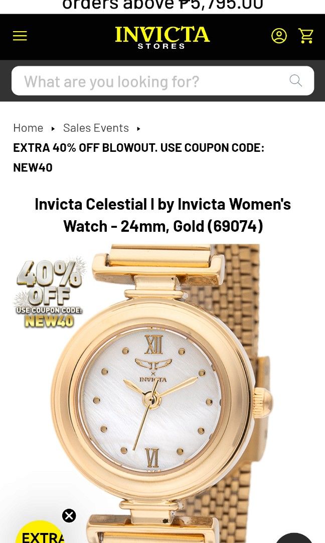 Invicta Celestial (Category: Women's Watches) located in Quezon City. Submitted by fifthings (Listing ID 1420322616, Image 2). Description: .