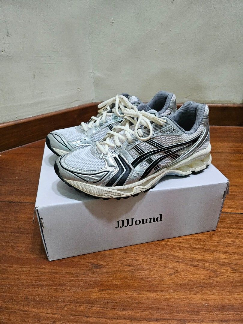 JJJJound x ASICS Gel-Kayano 14 Sneakers (Category: Sneakers) located in Singapore. Submitted by kickcity (Listing ID 1420218622, Image 1). Description: Like new JJJJound x ASICS Gel-Kayano 14 sneakers. size us10 from dsm can show e receipt. Comes with original box. $600..