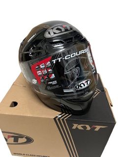 Jual VISOR KACA FLAT DATAR KYT TTC TT COURSE DARK SMOKE ORIGINAL - View #2