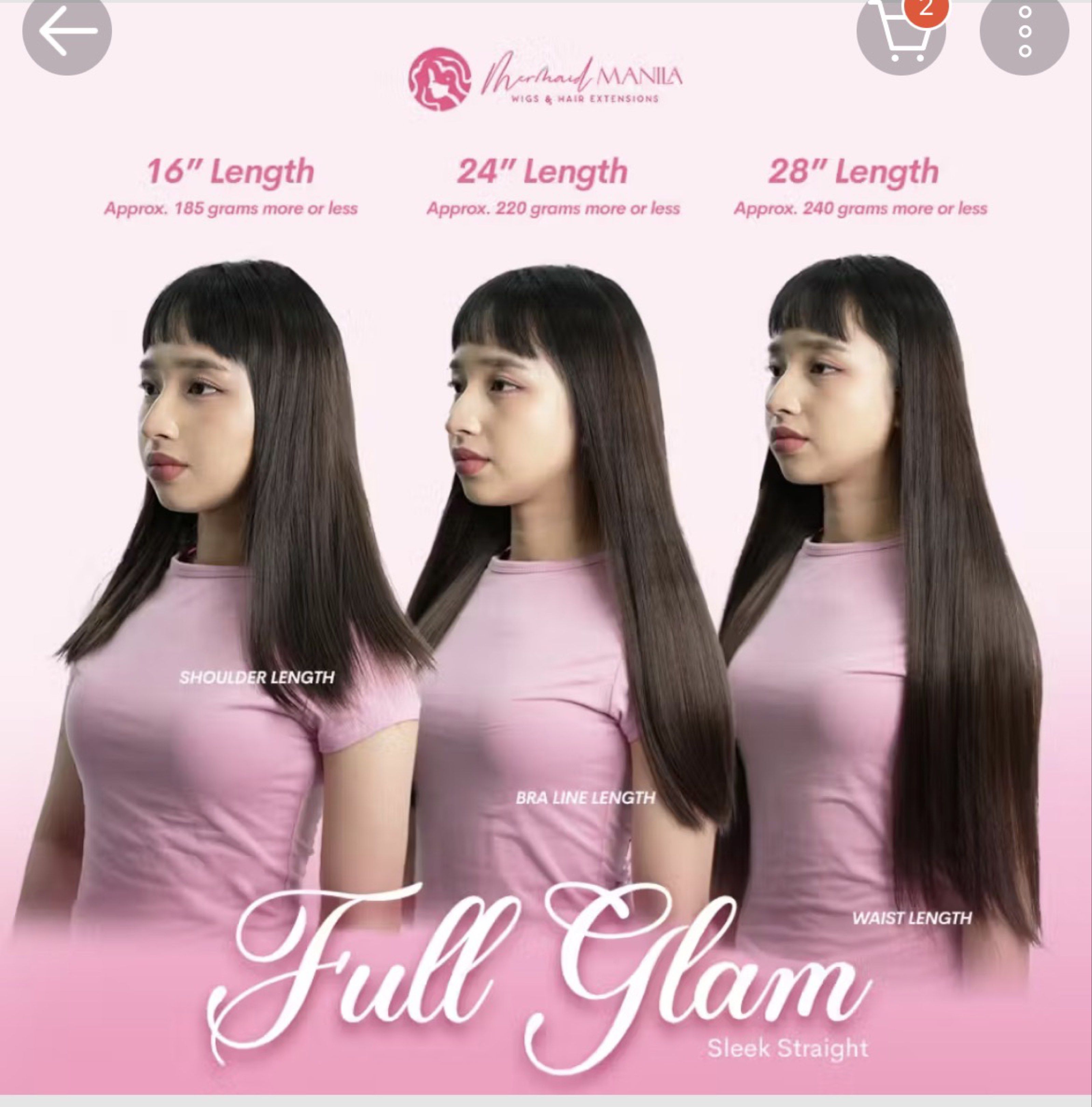 Mermaid Manila Full Glam U-Top Hair Extensions (Category: Hair) located in General Santos City (Dadiangas). Submitted by myestefanni (Listing ID 1420318212, Image 2). Description: 16inches full extension -not used..