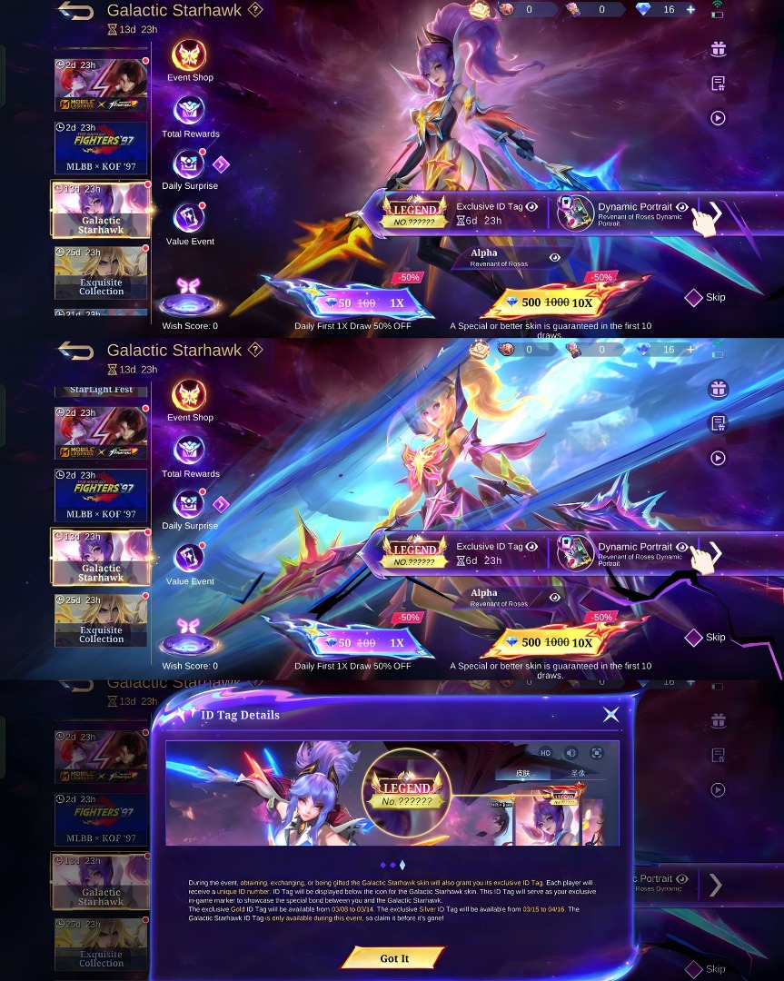 Mobile Legends Fanny Legend Skin Gifting | MLBB Galactic Starhawk Fanny ...