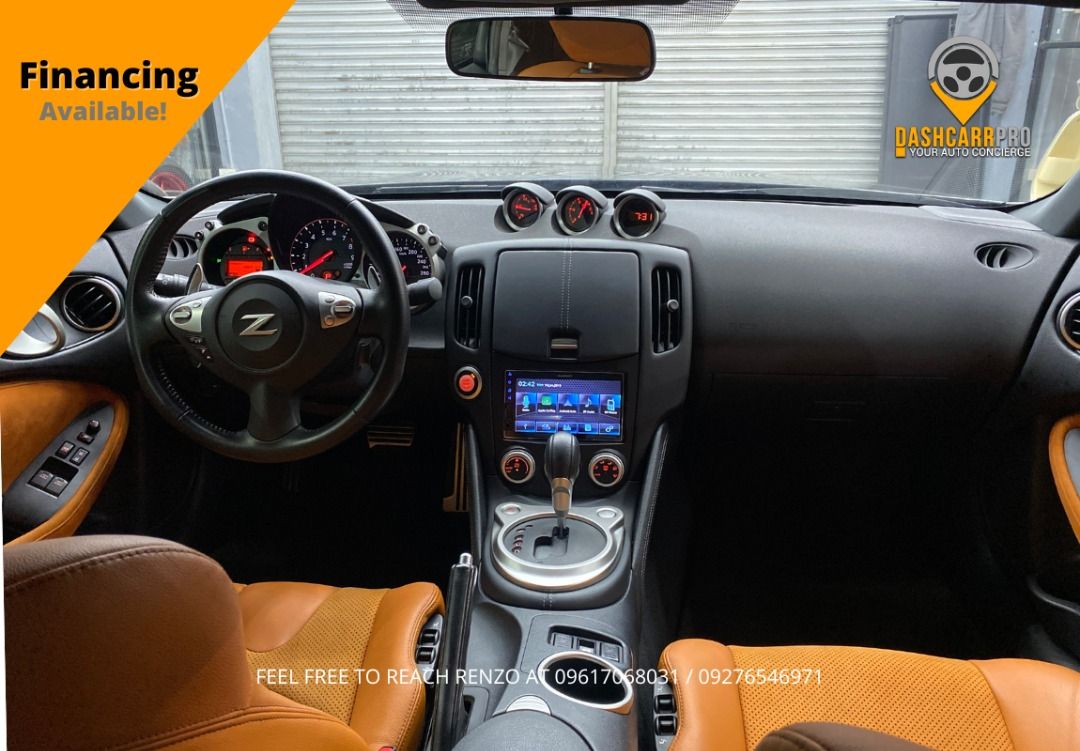 Nissan Fairlady 370z Auto (Category: Used Cars) located in Manila. Submitted by dashcarrpro (Listing ID 1420186134, Image 2). Description: ‼️Financing available‼️ 2021 Nissan Fairlady 370z 🔸Well maintained unit 🔸Automatic transmission 🔸Galaxy Pearl Black 🔸6speed A/T with sport mode 🔸3.7L Engine 🔸RSR Lowering Springs 🔸CRL Full Exhaust 🔸20s Forged Wheels 🔸13k mileage 🔸Bose Sound System 🔸Leather seats 🔸Auto folding side mirrors 🔸Auto di