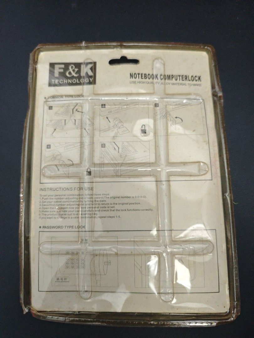 Notebook Computer Lock cable (Category: Computer Parts) located in Kapar. Submitted by antranama (Listing ID 1420207429, Image 2). Description: - Notebook lock - Includes cable and locking mechanism - Comes with instructions - Designed to secure your laptop - Original price: RM19.00 selling to clear store - let go at RM9.