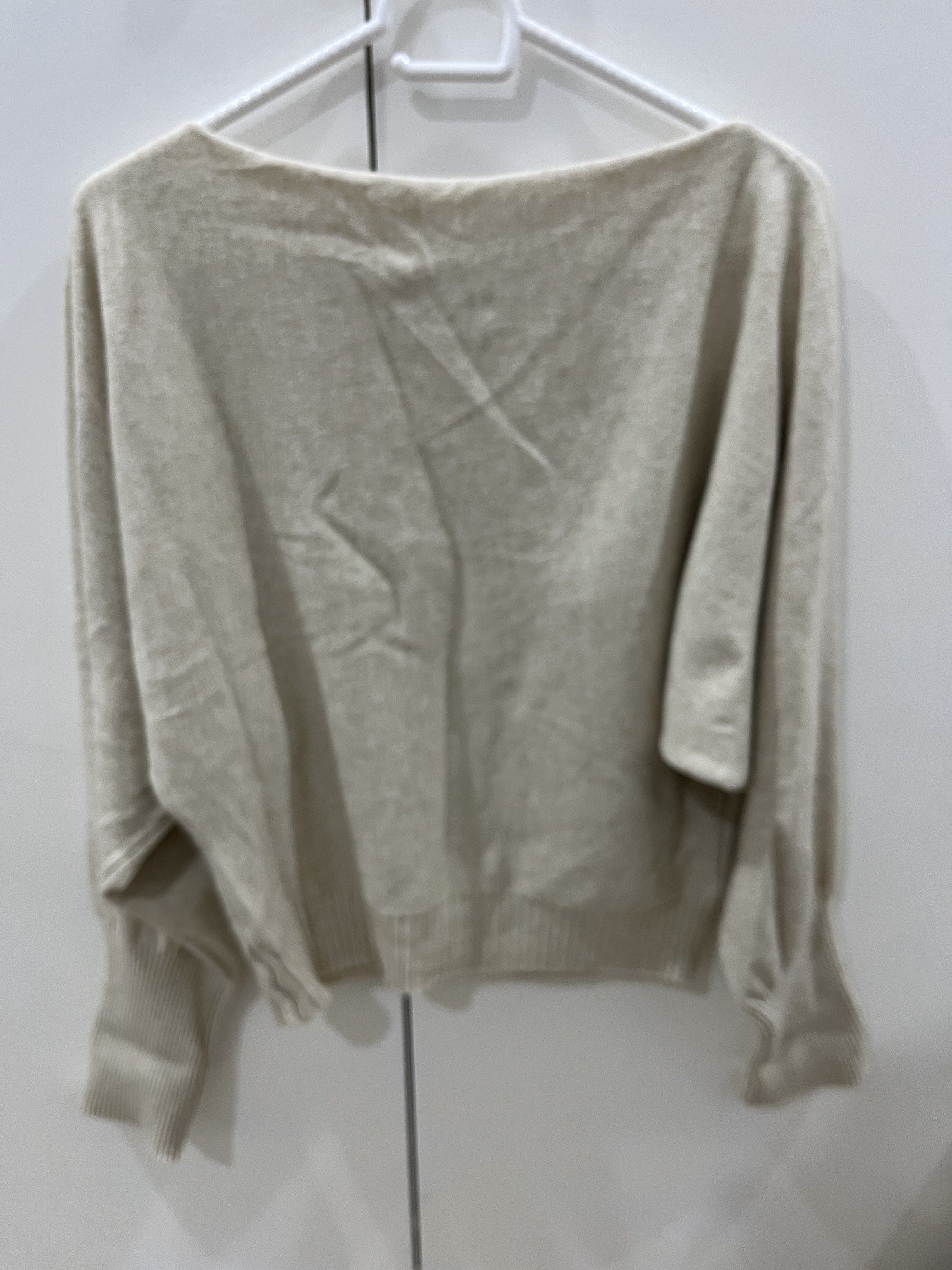 Off-Shoulder Sweater (Category: Longsleeves) located in Cebu City. Submitted by elle.db (Listing ID 1420291563, Image 3). Description: Brown P200 (SOLD) White P200 Buy Both P300 -Off-shoulder design - Relaxed fit - Long sleeves - Ribbed hem and cuffs - Available colors: Brown, Offwhite/khaki - Soft and comfortable material - Ideal for casual and stylish outfits - NEVER USED. WASHED ONLY..