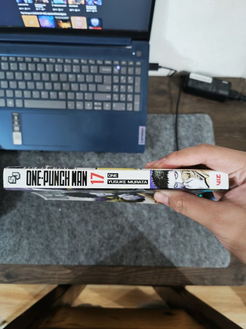 One Punch Man Volume 17 (Category: Comics & Manga) located in Dasmarinas. Submitted by onlyizzylol (Listing ID 1420290854, Image 2). Description: one punch man vol 17 manga - small dents, scratches visible when pointed at light - very very minor yellowing - mostly used for display - from fully booked online store - dirt on back of first page dm for more detailszsz mop- gcash meetup - sm dasma loc - dasma cavite.