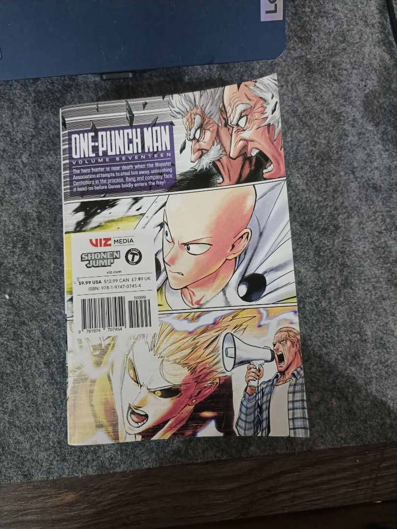 One Punch Man Volume 17 (Category: Comics & Manga) located in Dasmarinas. Submitted by onlyizzylol (Listing ID 1420290854, Image 3). Description: one punch man vol 17 manga - small dents, scratches visible when pointed at light - very very minor yellowing - mostly used for display - from fully booked online store - dirt on back of first page dm for more detailszsz mop- gcash meetup - sm dasma loc - dasma cavite.