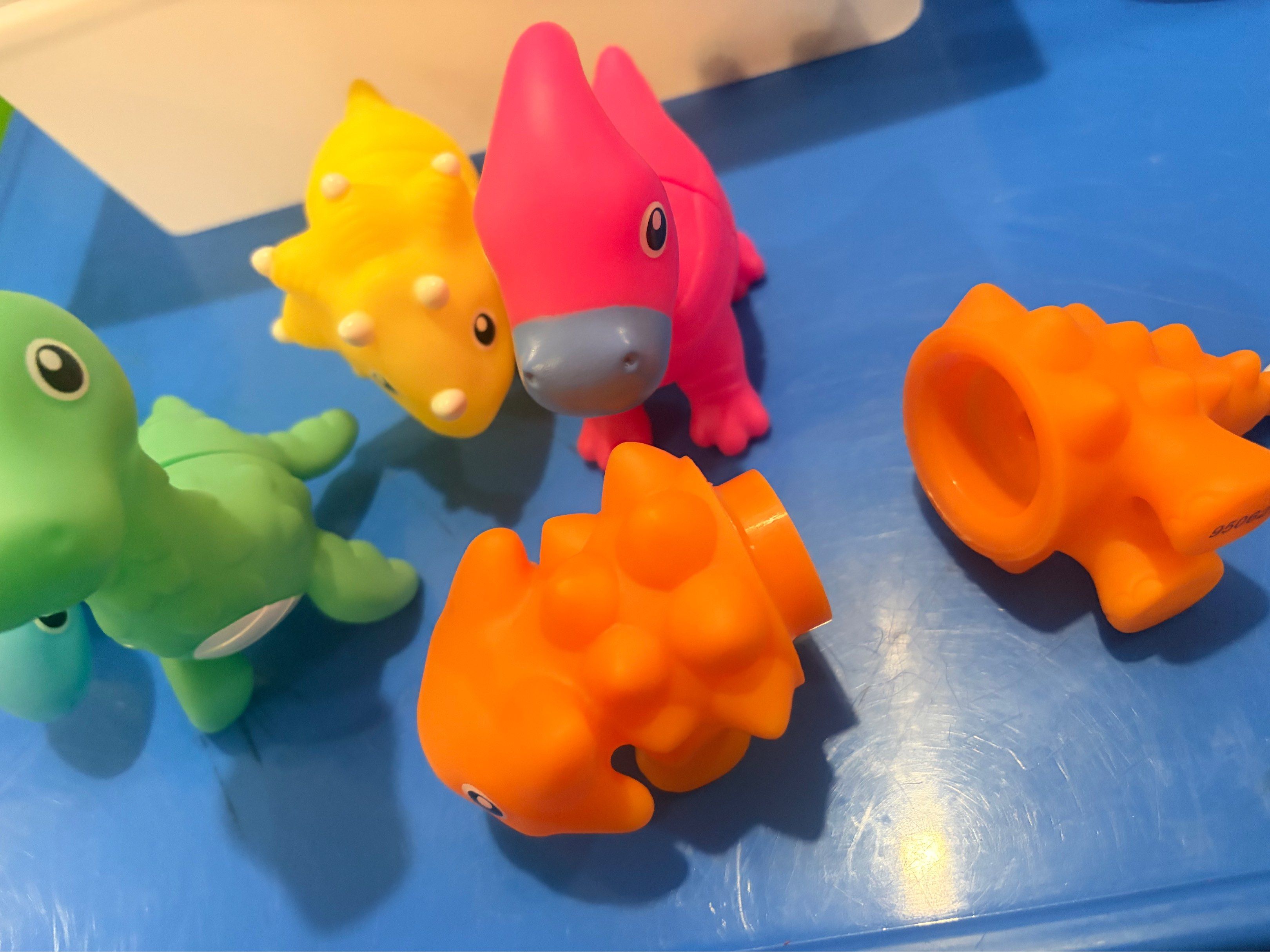 Playgro Mix N Match Dinosaurs (Category: Infant Playtime) located in Bulacan. Submitted by roxanneio (Listing ID 1420267384, Image 3). Description: Bought for 900+ No flaws. No box. 10 mix-and-match pieces Soft and safe for young hands .
