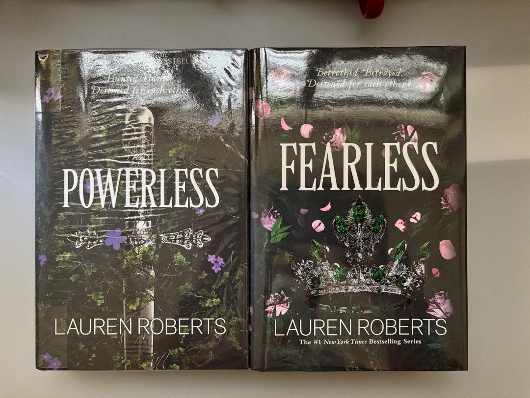 Powerless & Fearless (HC) by Lauren Roberts (Category: Storybooks) located in Manila. Submitted by dtly08 (Listing ID 1420167087, Image 1). Description: ⤷ Powerless & Fearless (HC) by Lauren Roberts — Hardcover — Powerless (₱850), Fearless (₱950) — Unsealed & Unread but wrapped in plastic book cover — Powerless has a bit yellowing on the pages — Powerless from fully booked; Fearless from Amazon — mop: gcash — loc: manila — mod: sdd (grab, lalamov