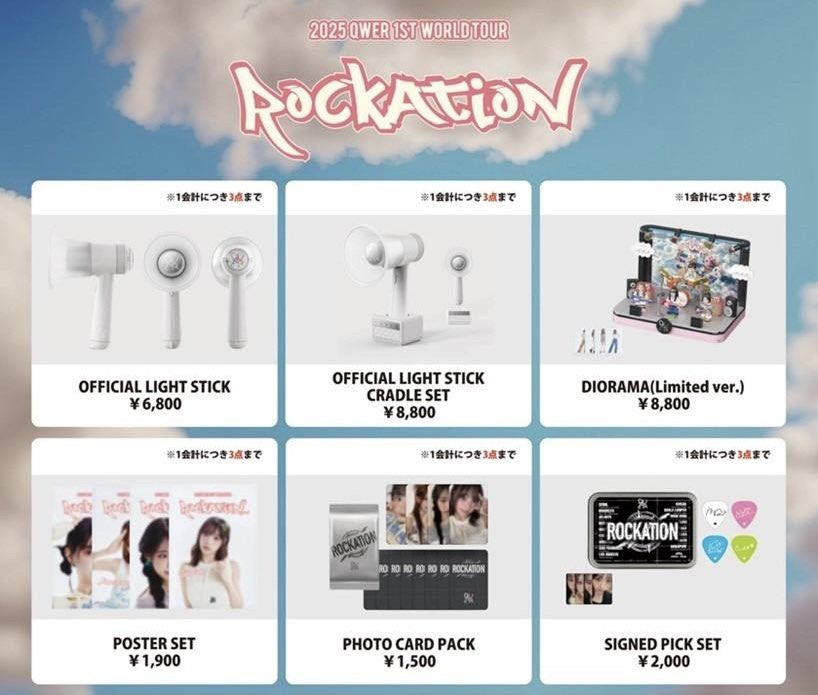 代購QWER 日本場MD Rockation Chodan Magenta Hina Siyeon, 玩具收藏品