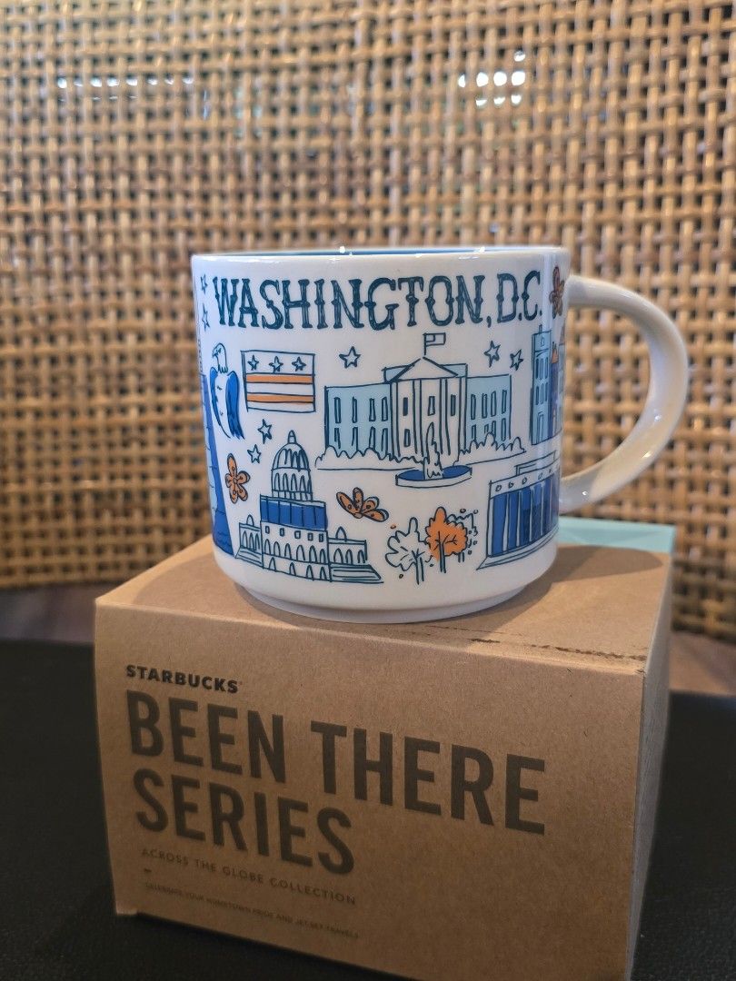 Starbucks Been There Series Washington DC Mug (Category: Coffee & Tea Tableware) located in Paranaque City. Submitted by dpvintage (Listing ID 1420239320, Image 1). Description: - Starbucks Been There Series mug: Washington DC edition - Includes original box - Part of the 'Across the Globe Collection' - Features Washington DC landmarks Brand new. Unused. For Been There collectors..