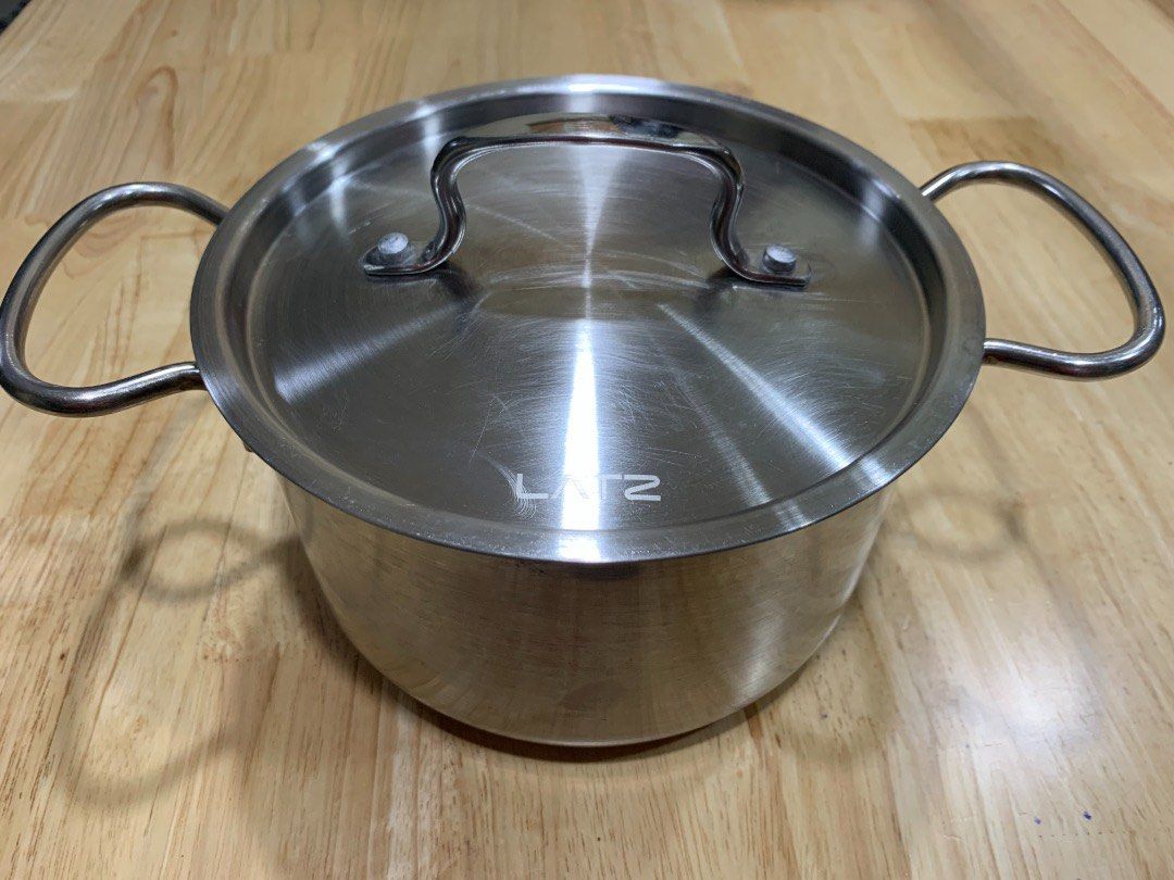 ❗️SALE❗️Total Kitchenware 18cm Full Stainless Casserole (Category: Cookware & Accessories) located in Cavite. Submitted by rwyanewade39874 (Listing ID 1415358632, Image 1). Description: Total Kitchenware 18cm Casserole Korea made Gas electric induction Full stainless lid Makapal Matibay minimal signs of usage.