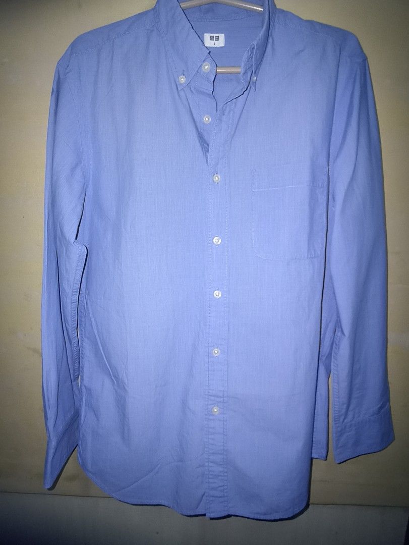 Uniqlo Button-Down long sleeves (Category: Tshirts & Polo Shirts ) located in Manila. Submitted by freespace01 (Listing ID 1420347130, Image 2). Description: UNIQLO button down long sleeves blue looks good as new rfs: too small for me now .