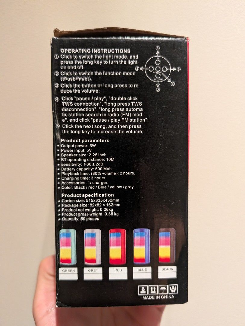 Wireless Bluetooth Speaker with Light65561360694401111